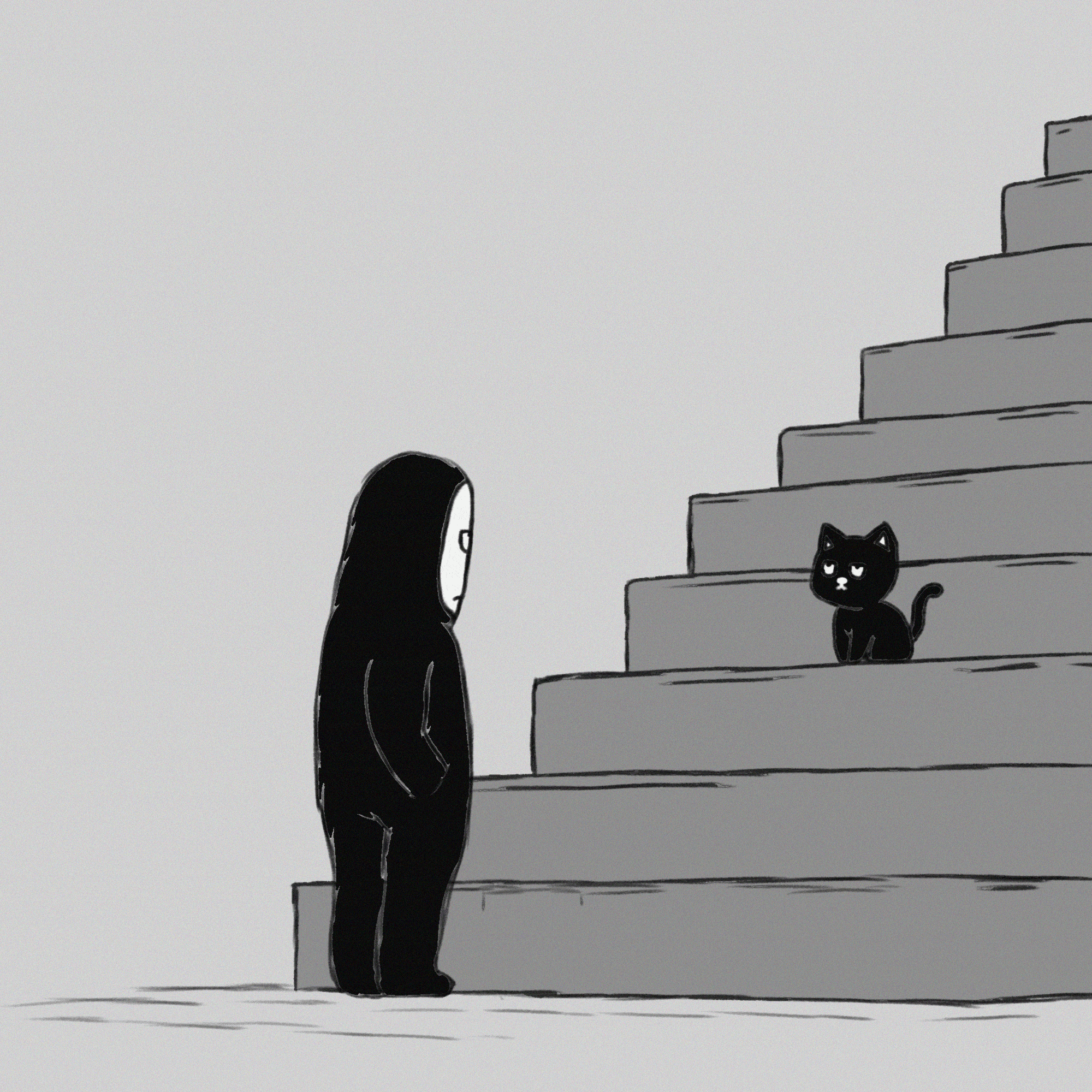 Stairway of Life & the Judgy Cat