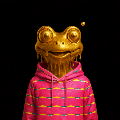Golden Dripping Frog Hoodie
