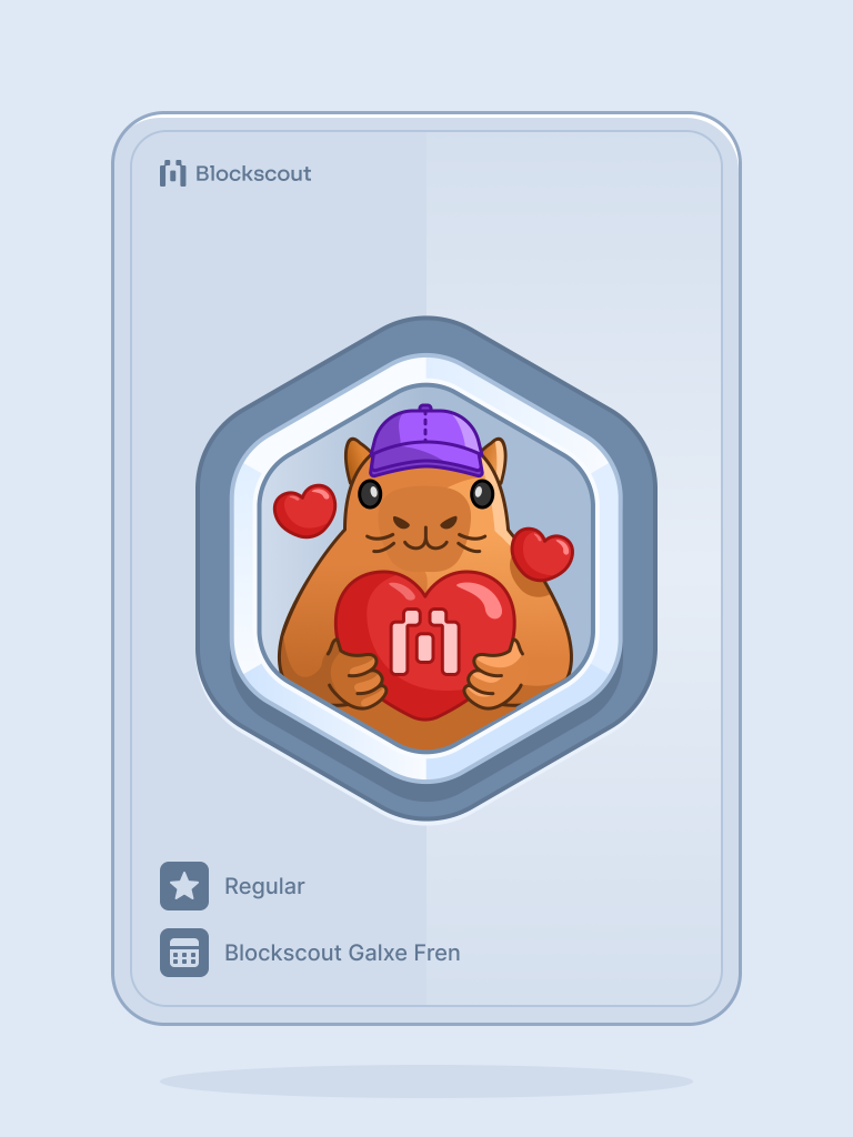 Blockscout Galxe Fren badge #254