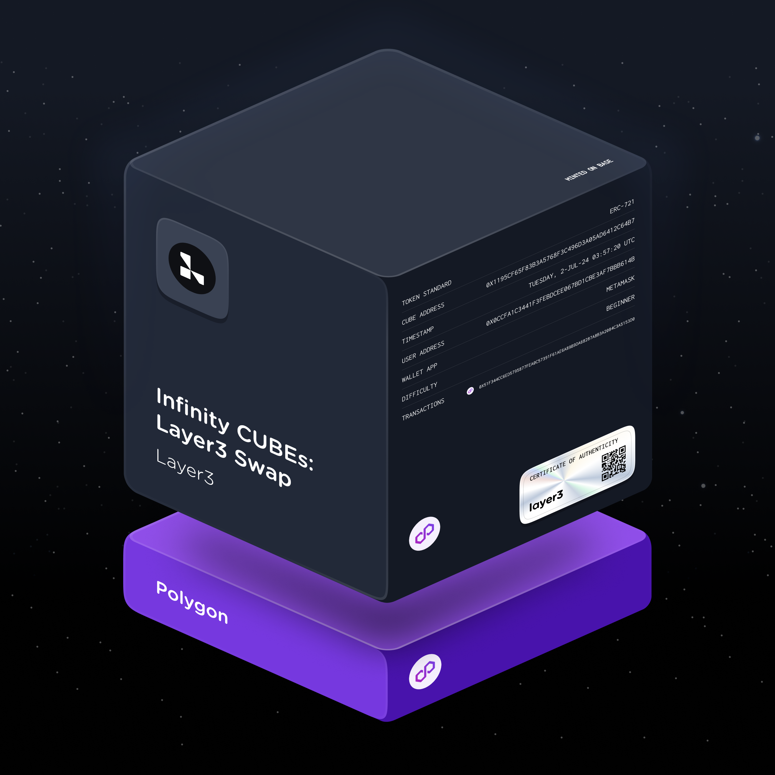 Infinity CUBEs: Layer3 Swap