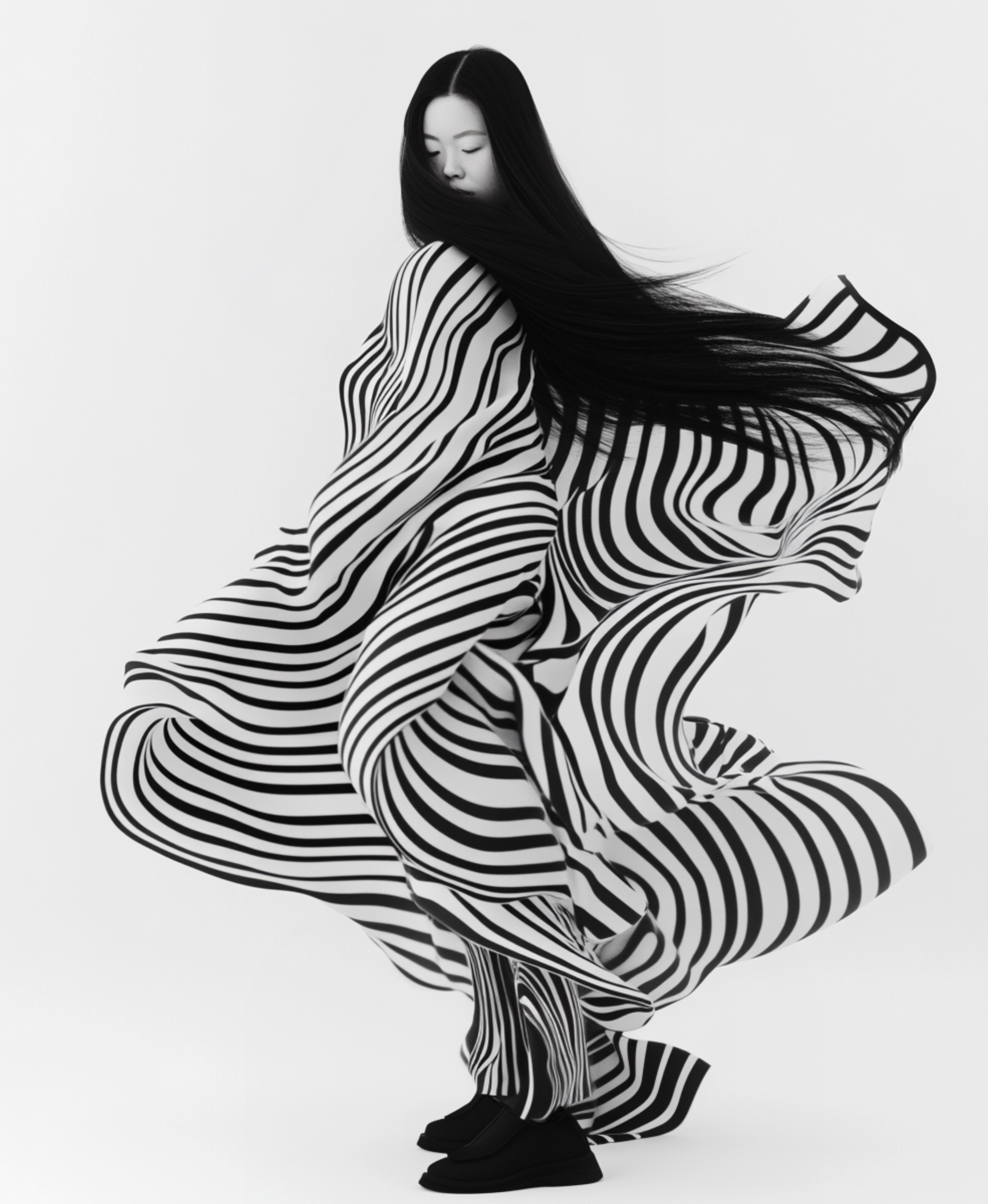 White stripe, black stripe
