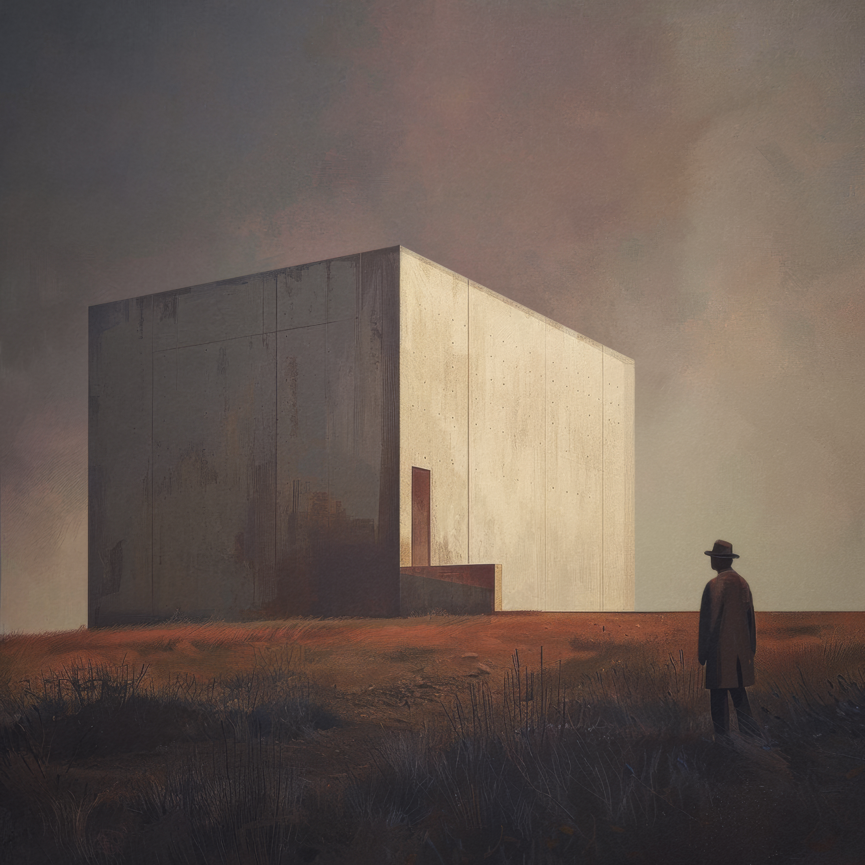 Man with Building
