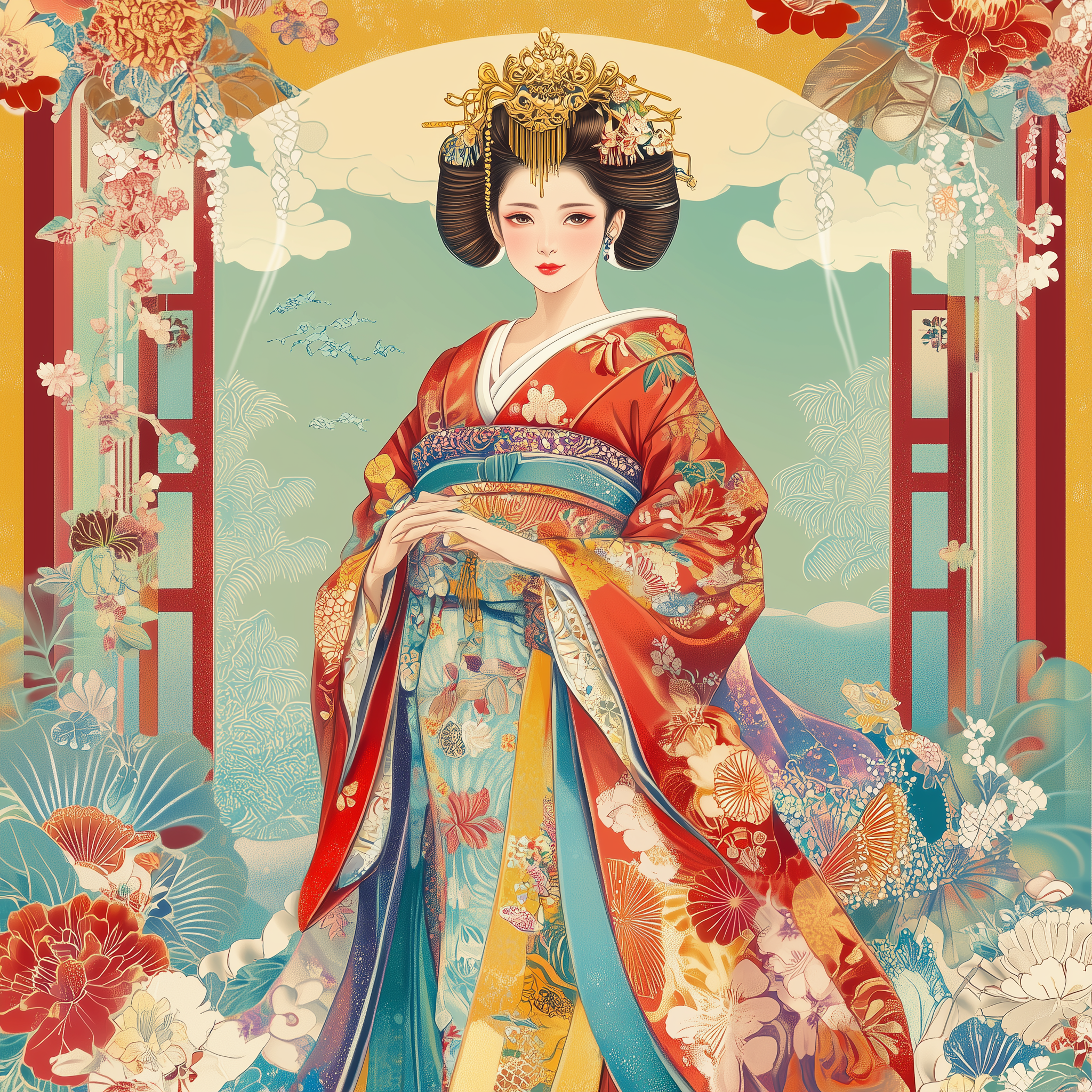 1706 Okinawa ryukyu princess girl