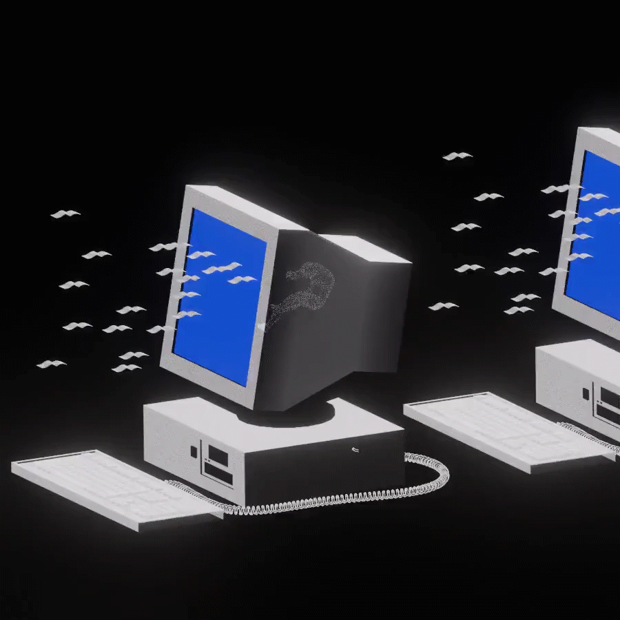 floating in cyberspace
