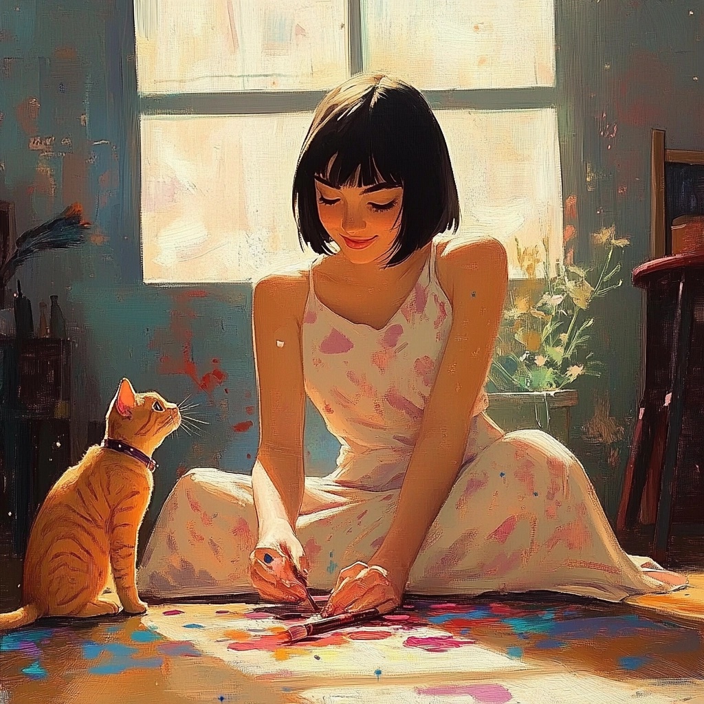 Painting day with Hana