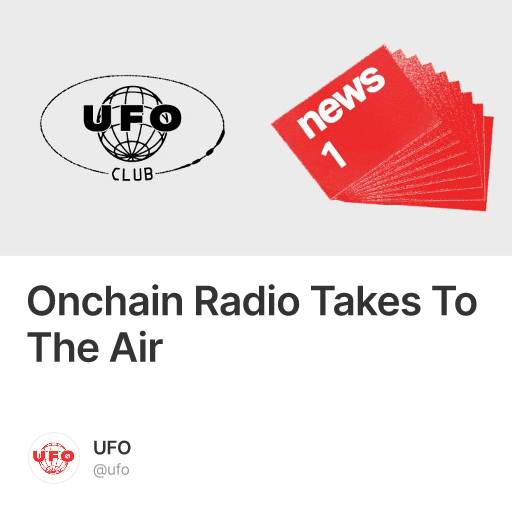 Onchain Radio Takes To The Air #3107