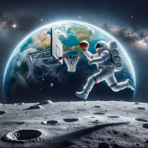 PLAY BASKETBALL TO THE MOON