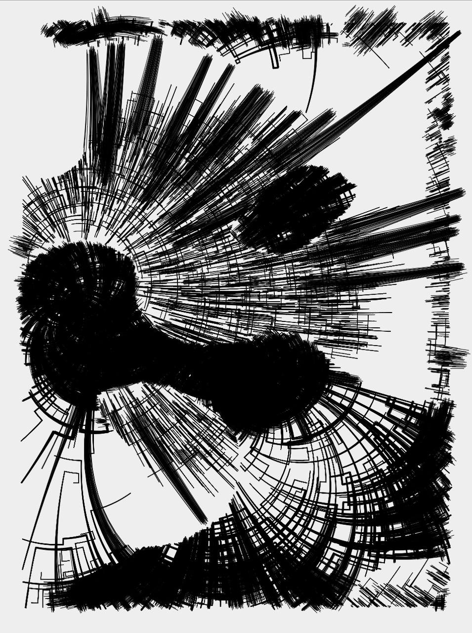 Pure black and white. No gray.