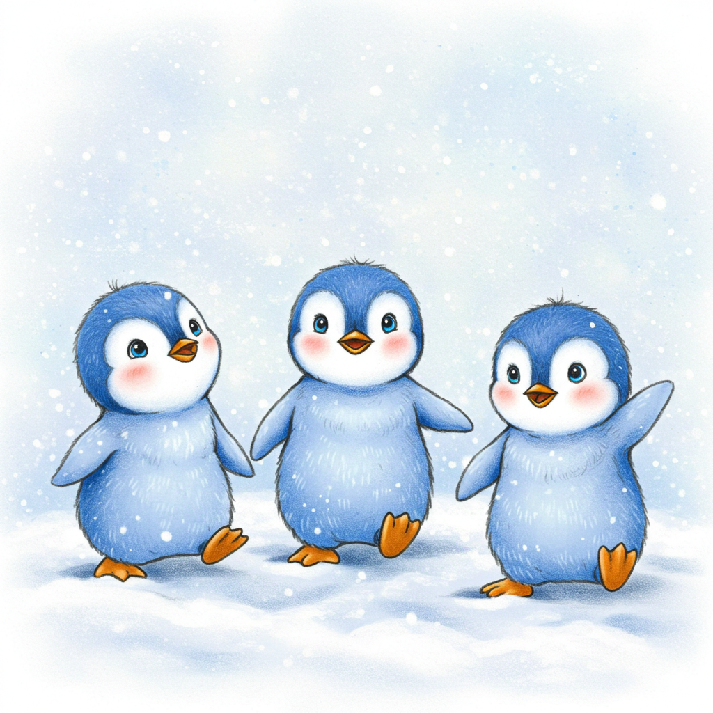 Blue Penguins -Snowing- #14