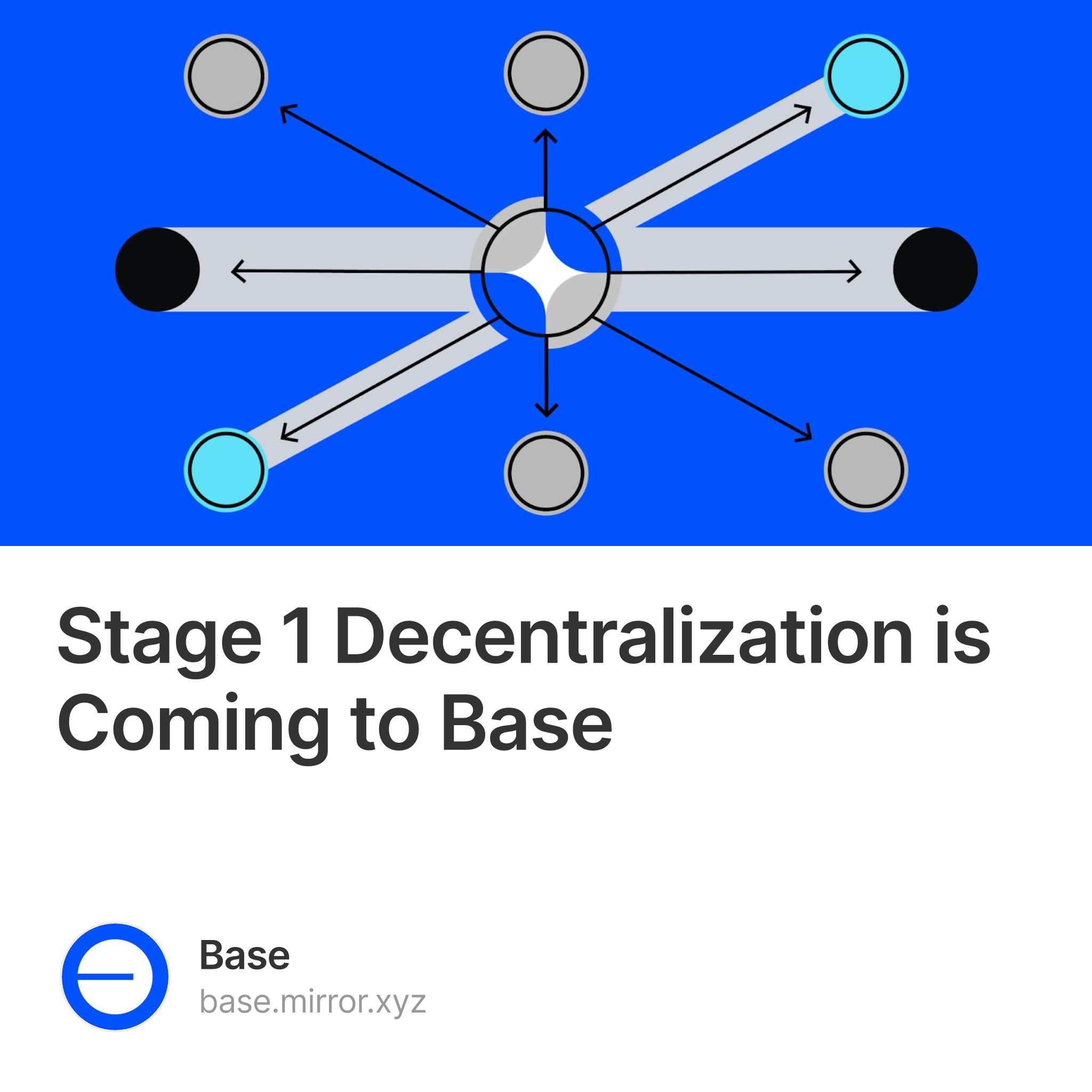 Stage 1 Decentralization is Coming to Base 523