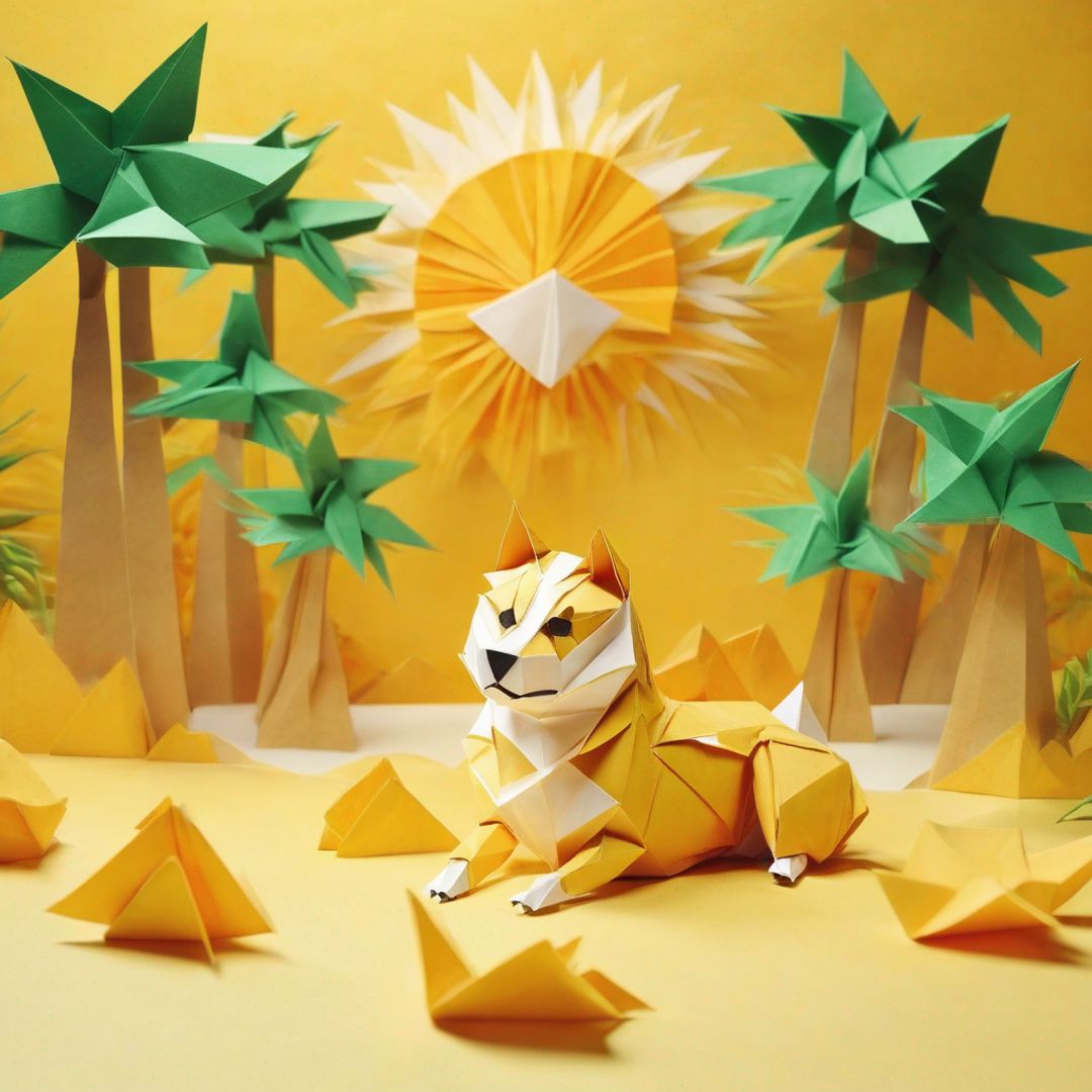 origami doge island