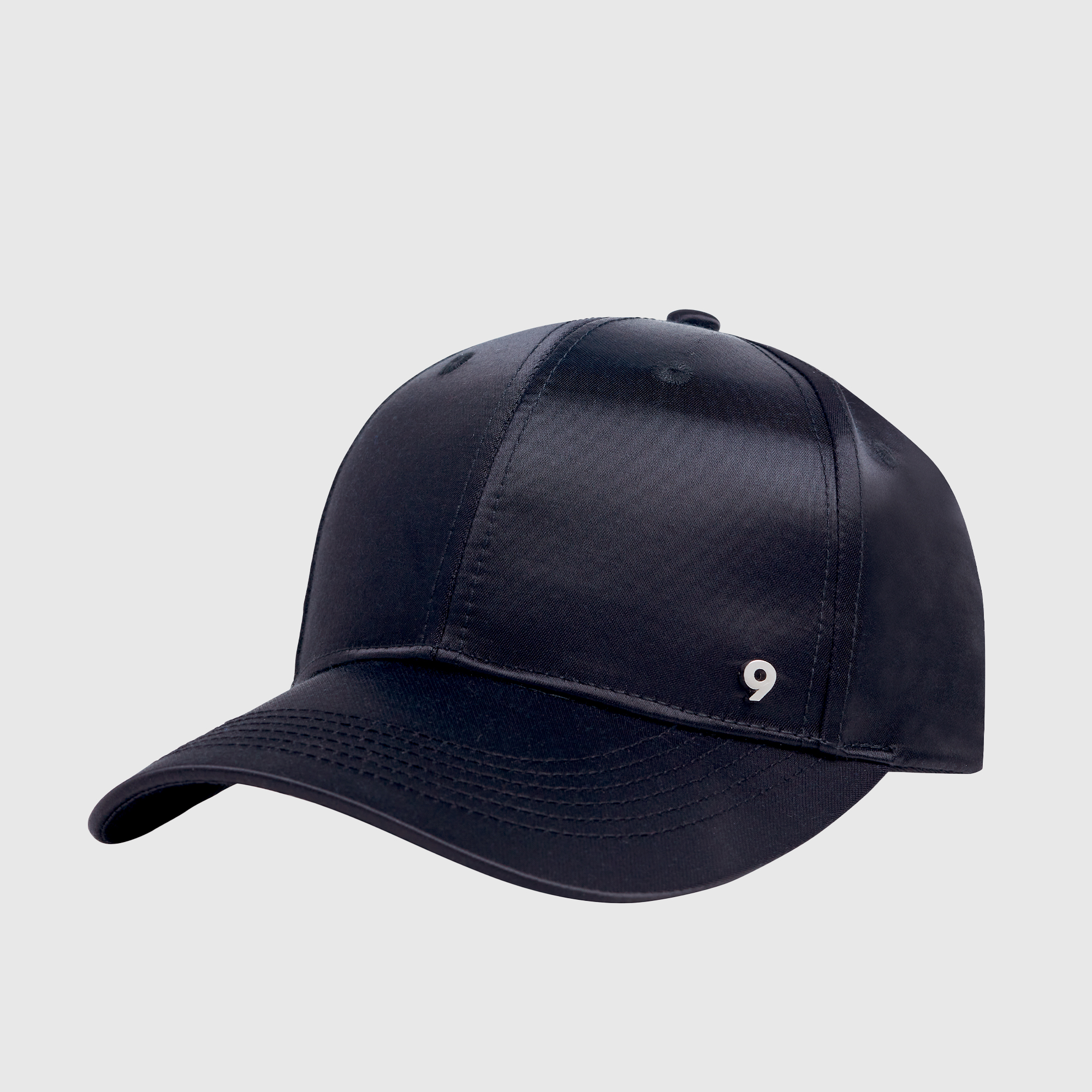 NYC 9DCC PREMIUM SATIN STRUCTURED BALL CAP (BLACK) #318