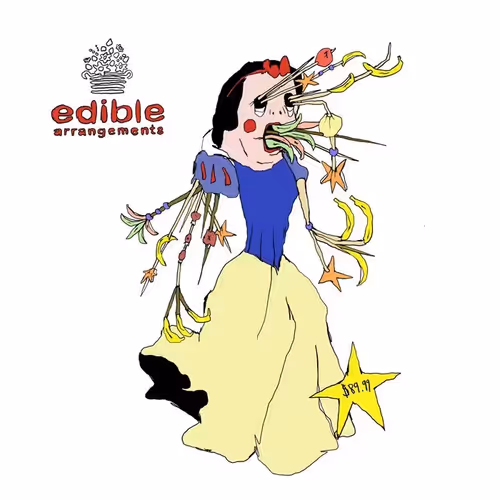your favorite disney princess reimagined as an edible fruit arrangement 
