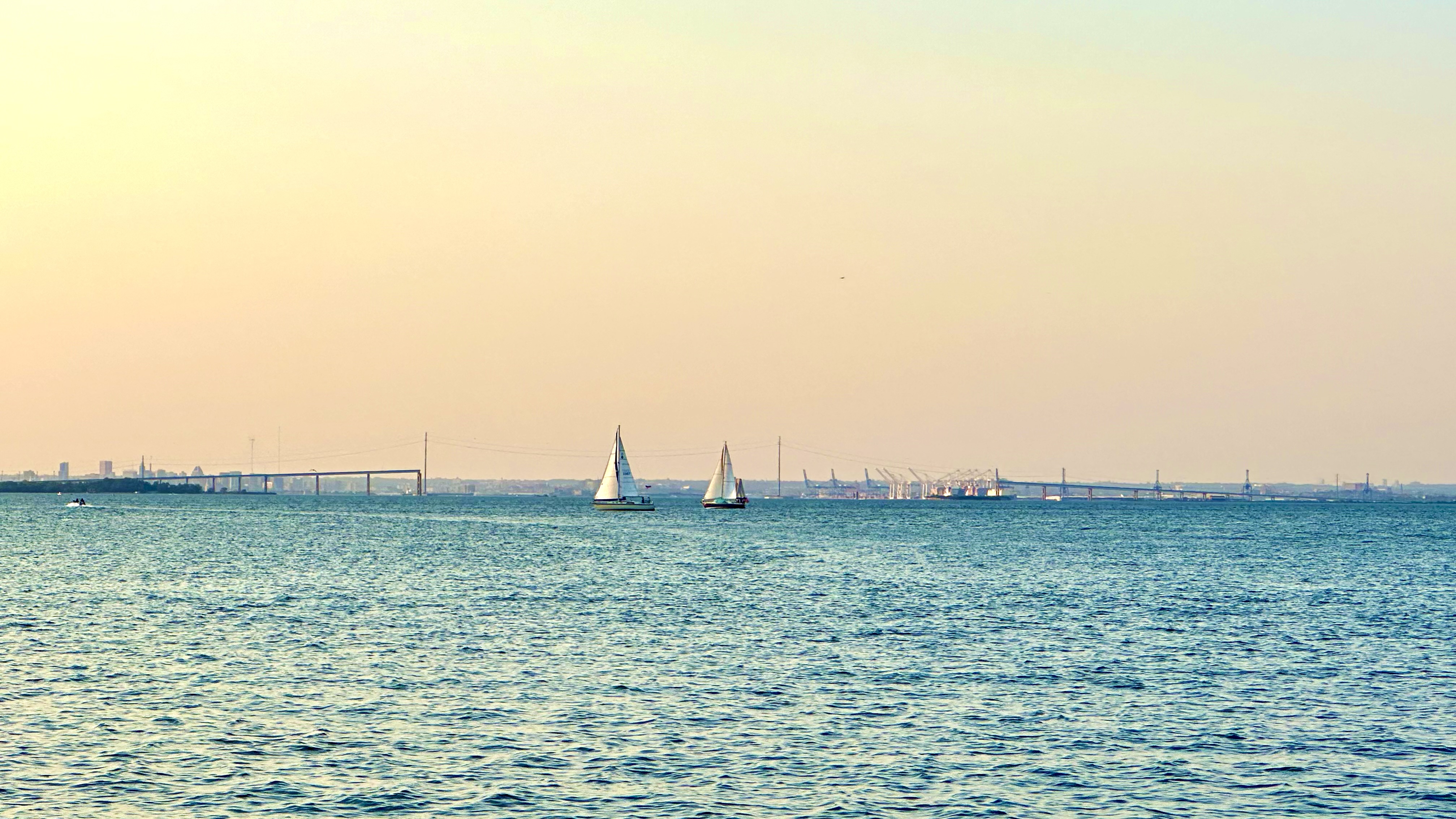 sailing on the bay