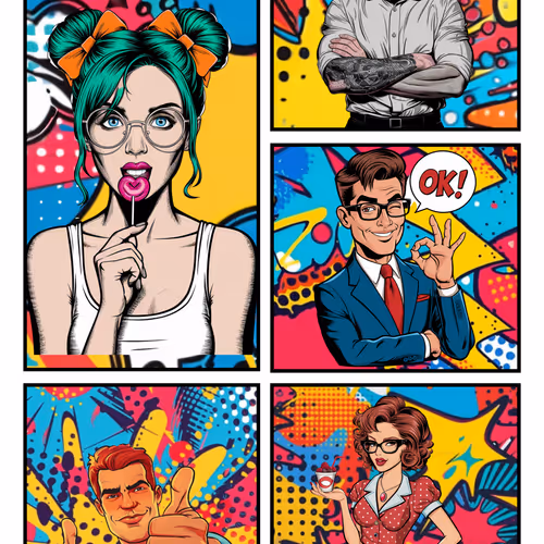 Popart Comic "OK"