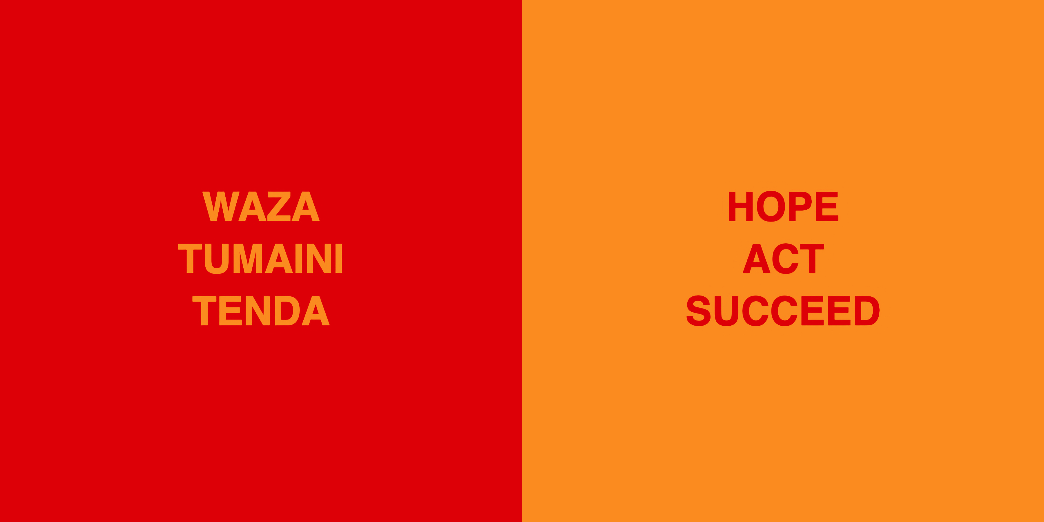 Words of Dzaleka: HOPE ACT SUCCEED