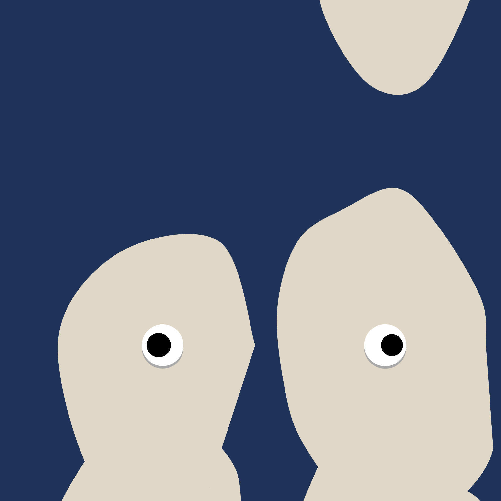 Kinetic Base Blob #105 (~20 Size 910 Kinetic Blobs with 16 Eyes Sporting the Khaki & Jeans Theme)