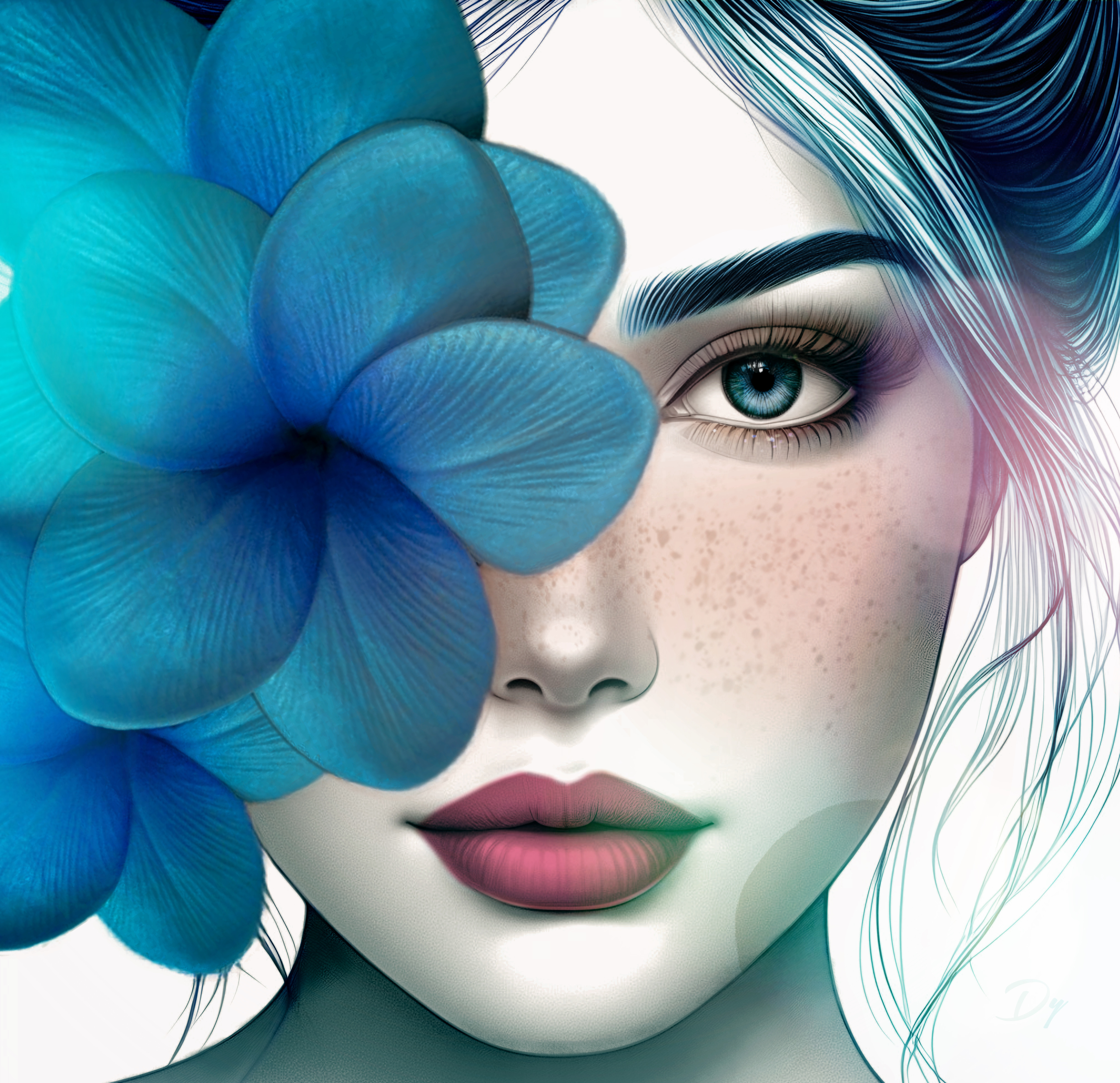 Flores azules #24