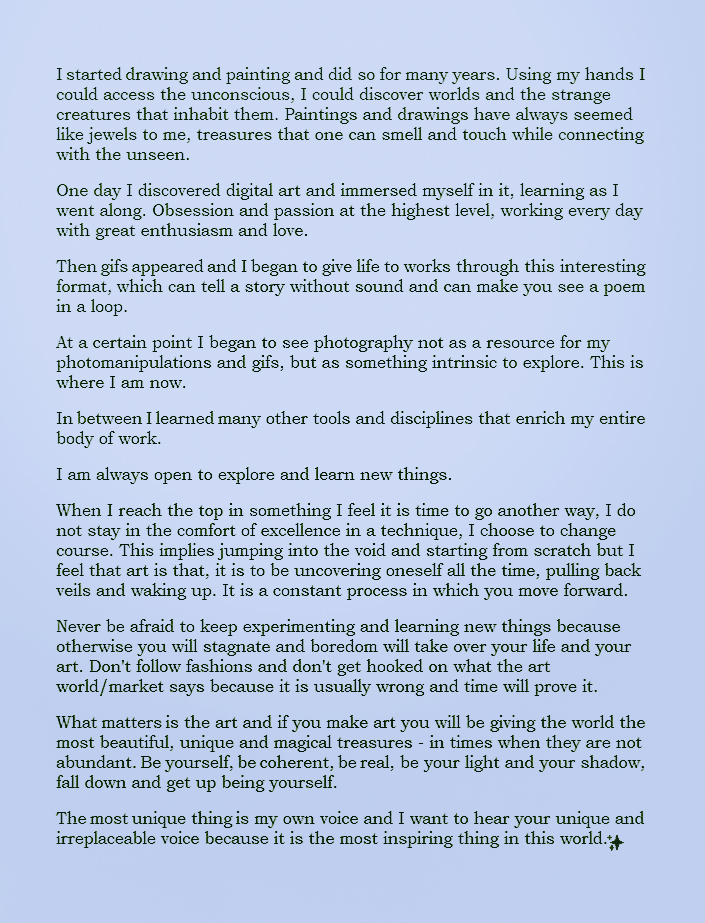About my art background