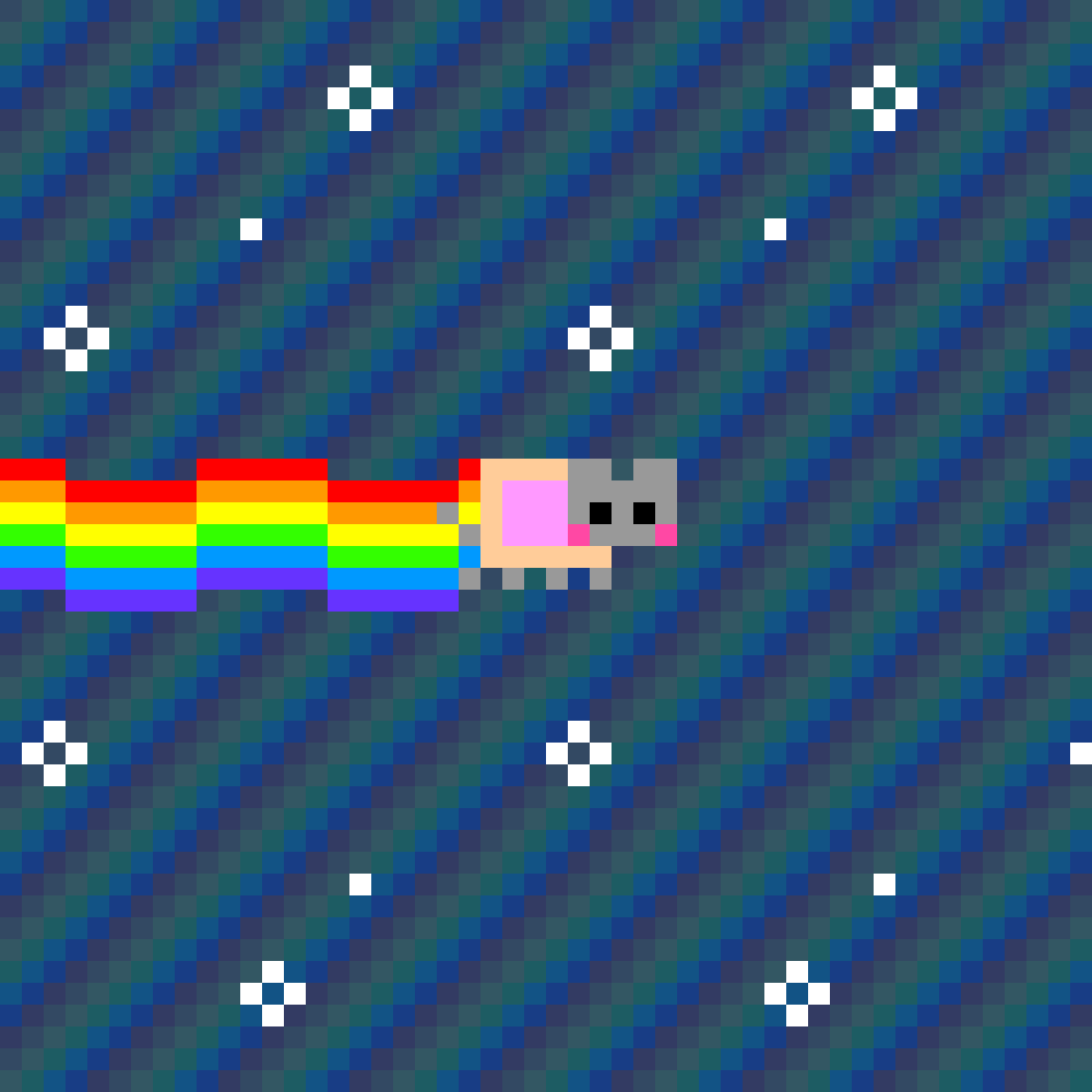 Holographic Nyan Dot Cat