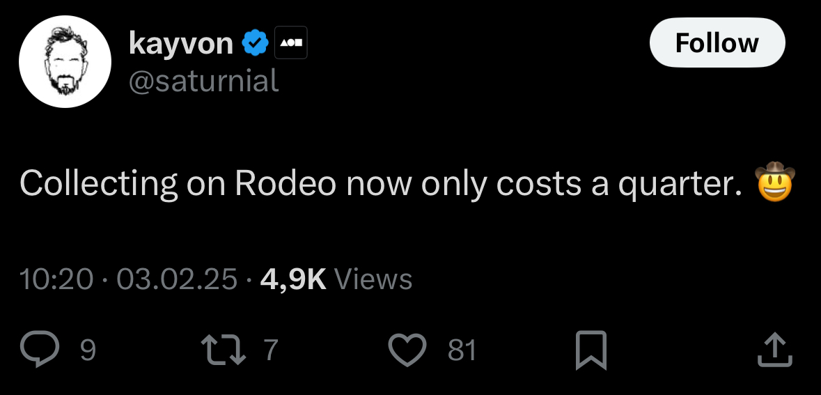 AND YOU KEEP HALF OF THAT QUARTER