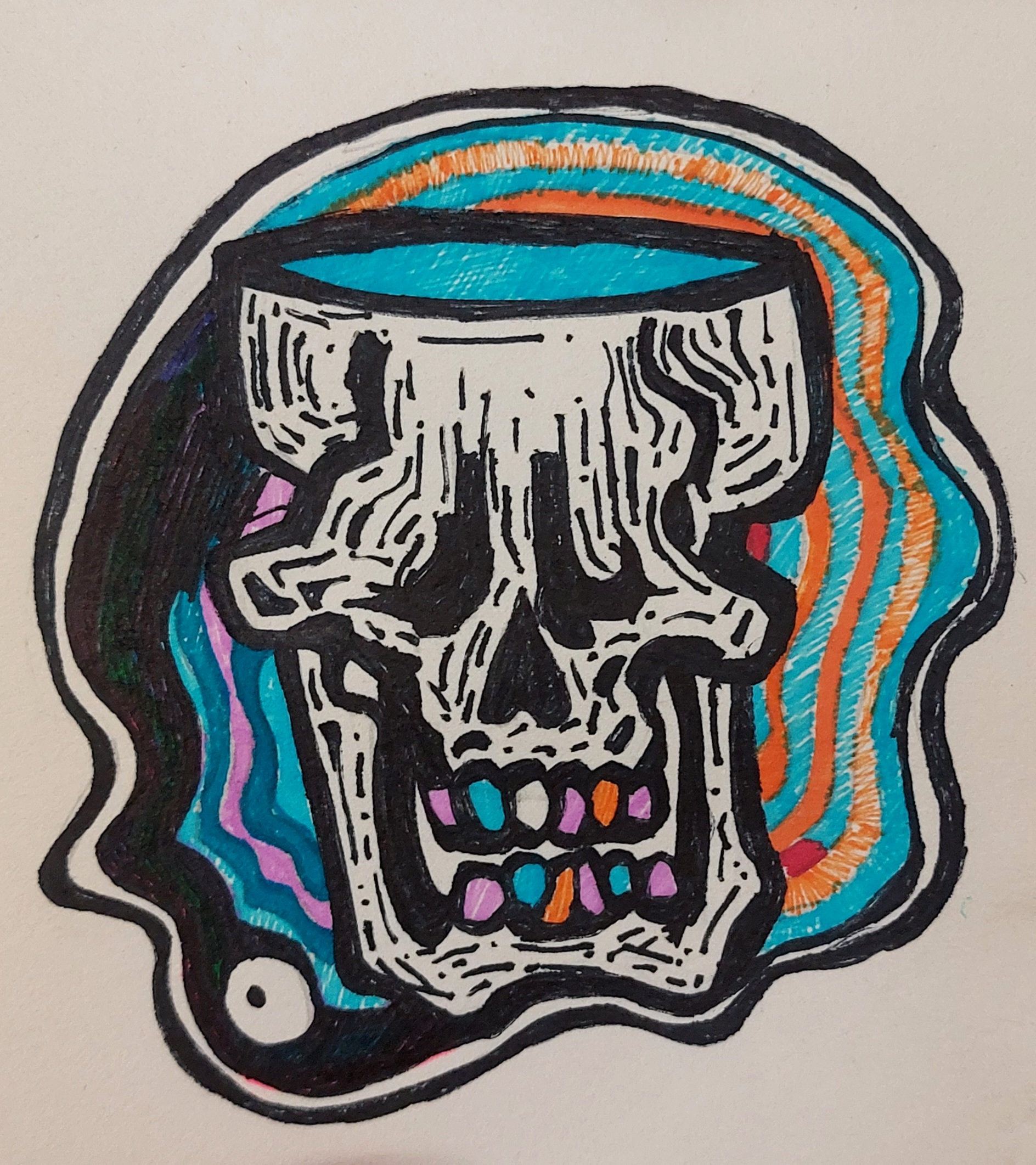 Skulls2 #6 By Mina Ghahremani Ghadar.