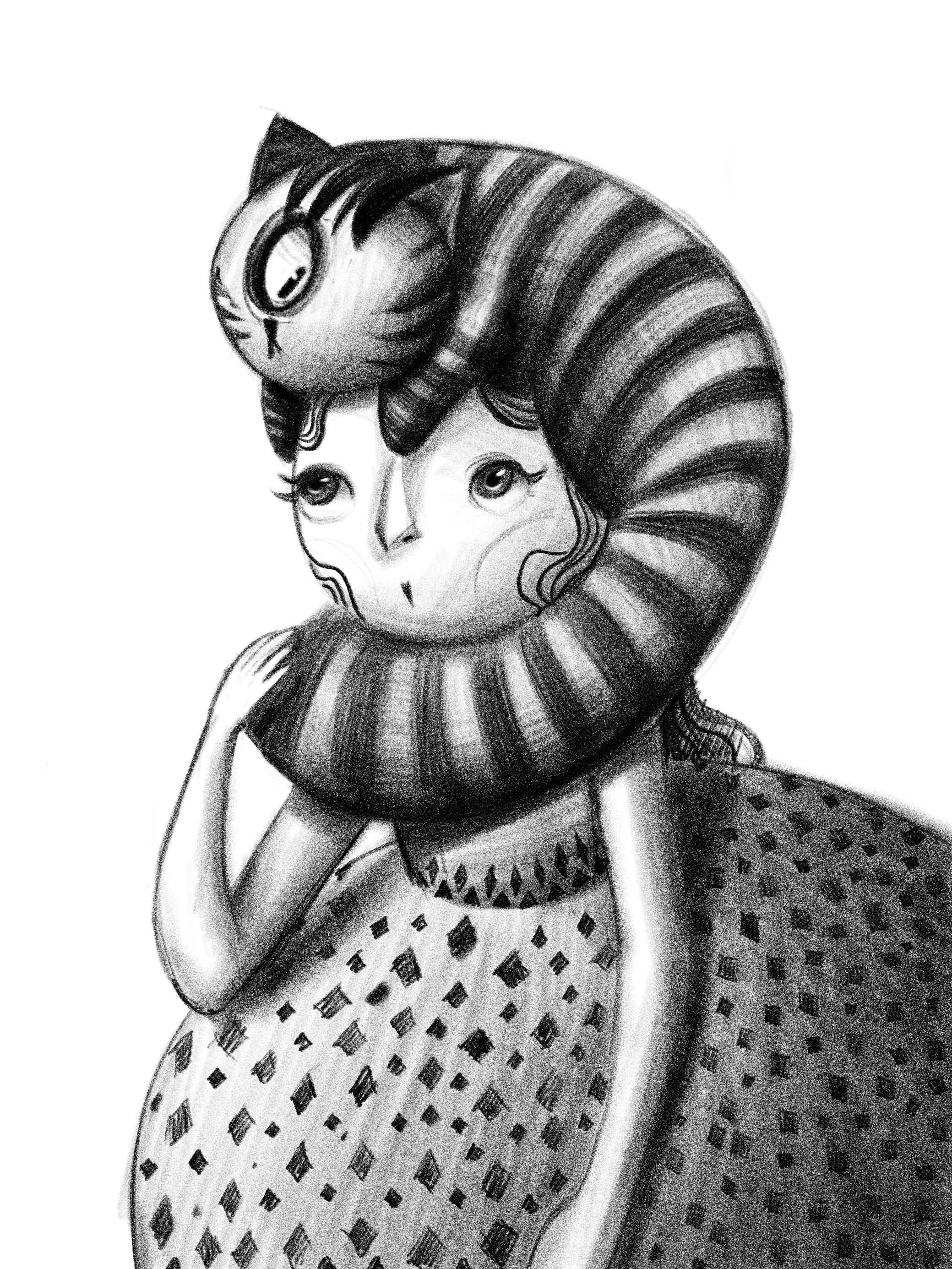 Girl and Cat