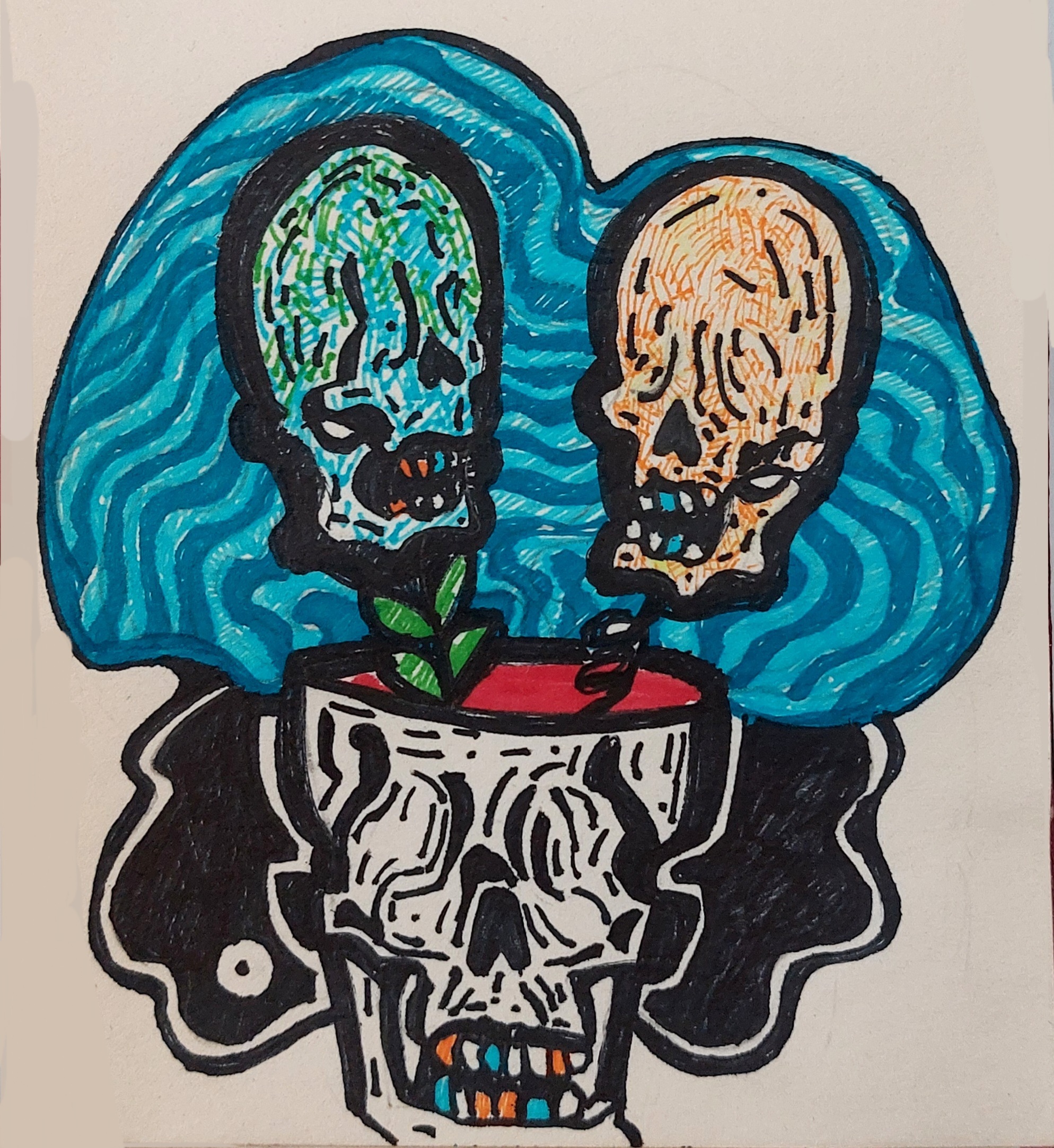 Skulls2 #5 By Mina Ghahremani Ghadar.