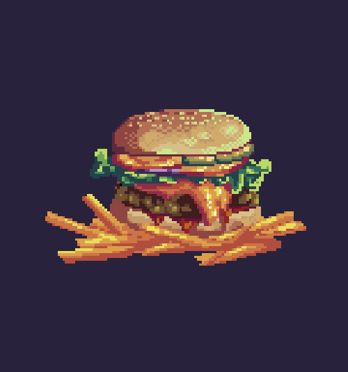 Pixels Hamburger