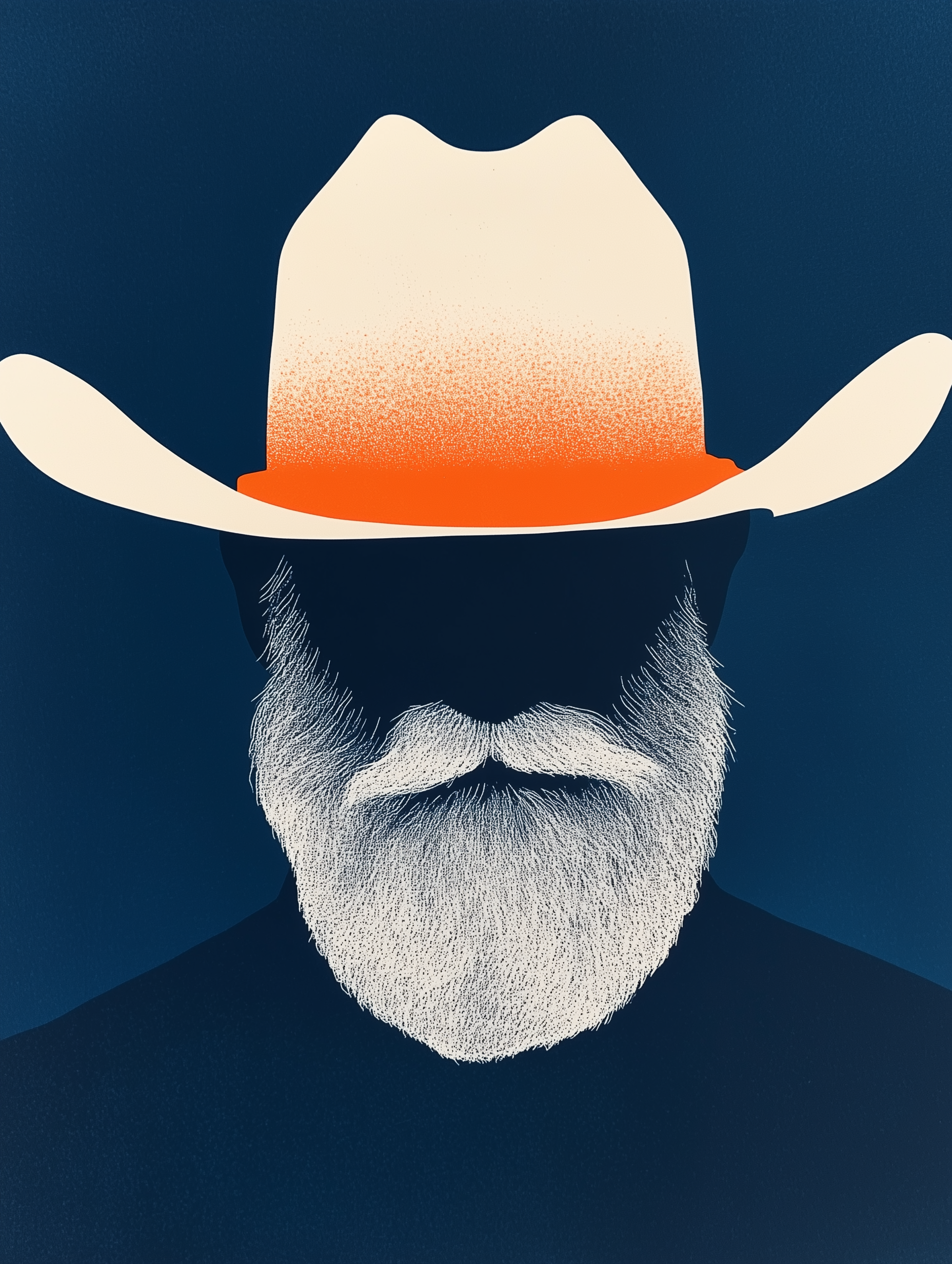 Faded beard cowboy profile