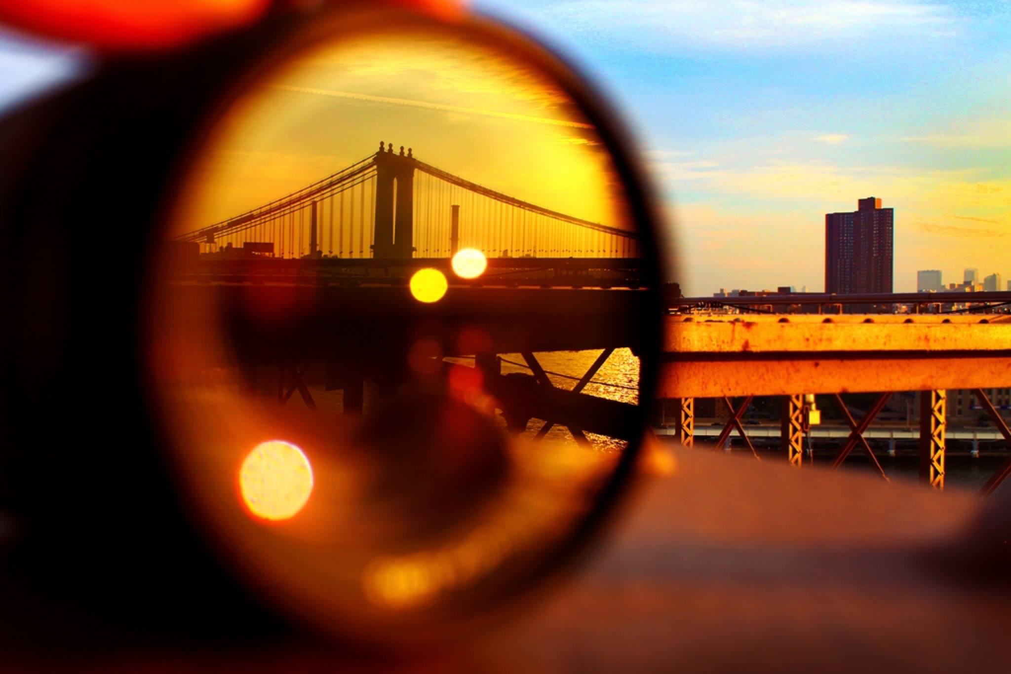 Sunset in the rearview
