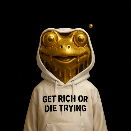 Golden Dripping Frog Hoodie