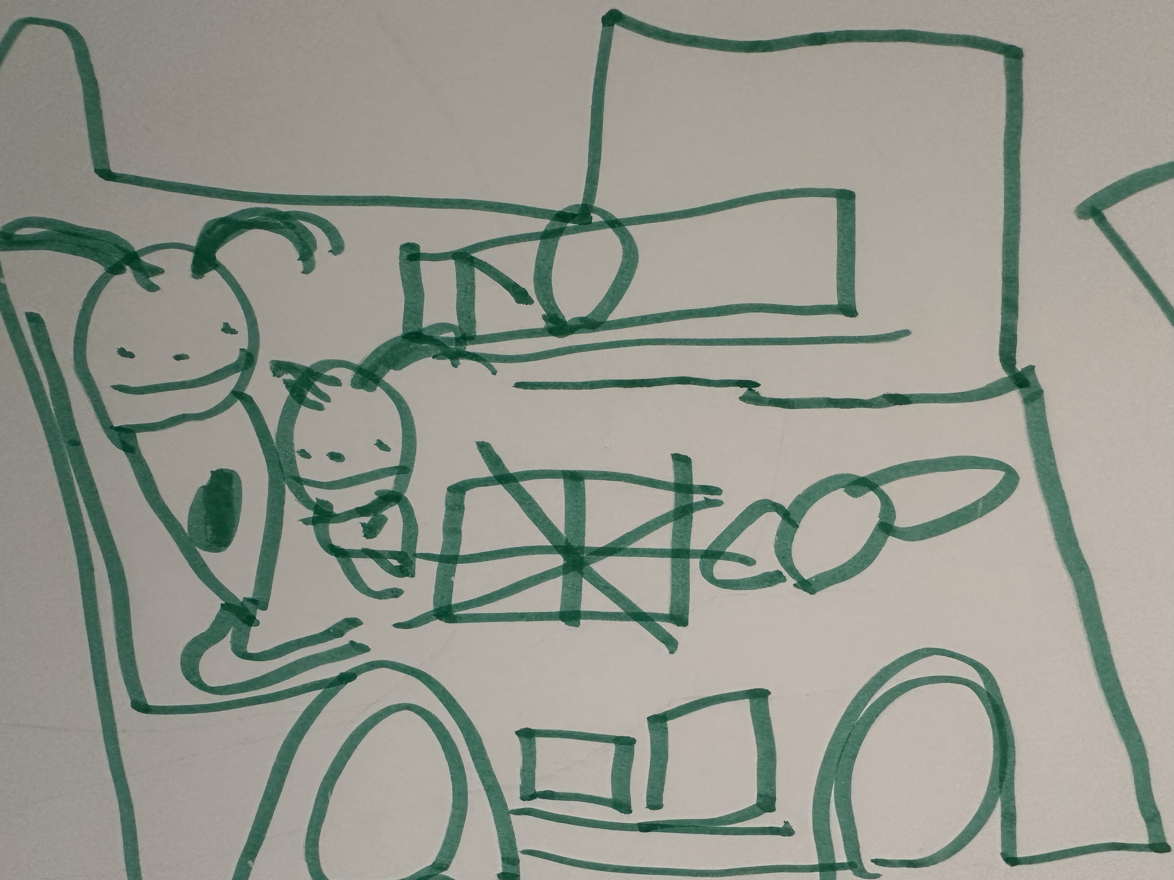 Babies in a tractor