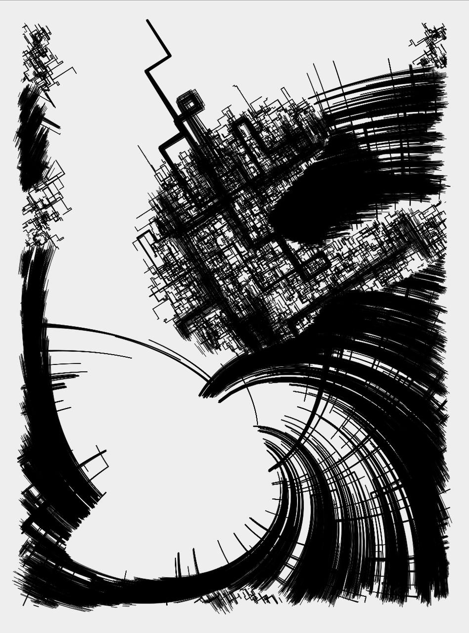 Pure black and white. No gray.