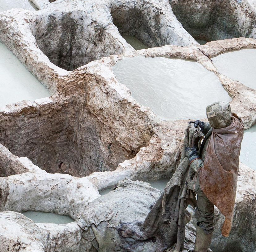 The ancient tanneries of Fès, Morocco