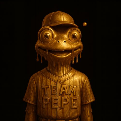 Golden Pepe Baseball Player