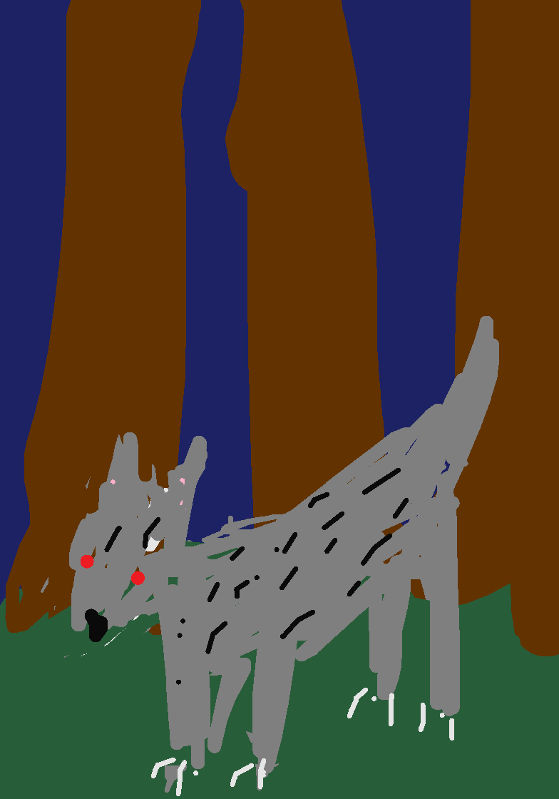 Wolf Cub in the Woods