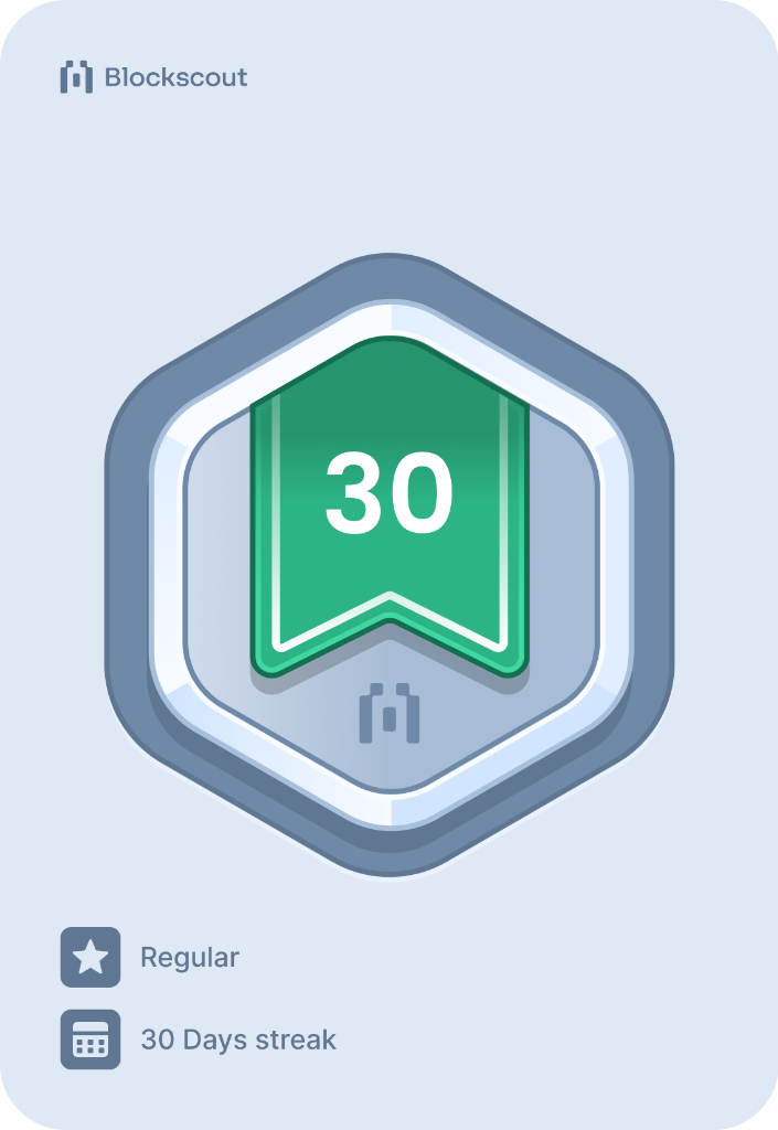 30 days streak badge  #581
