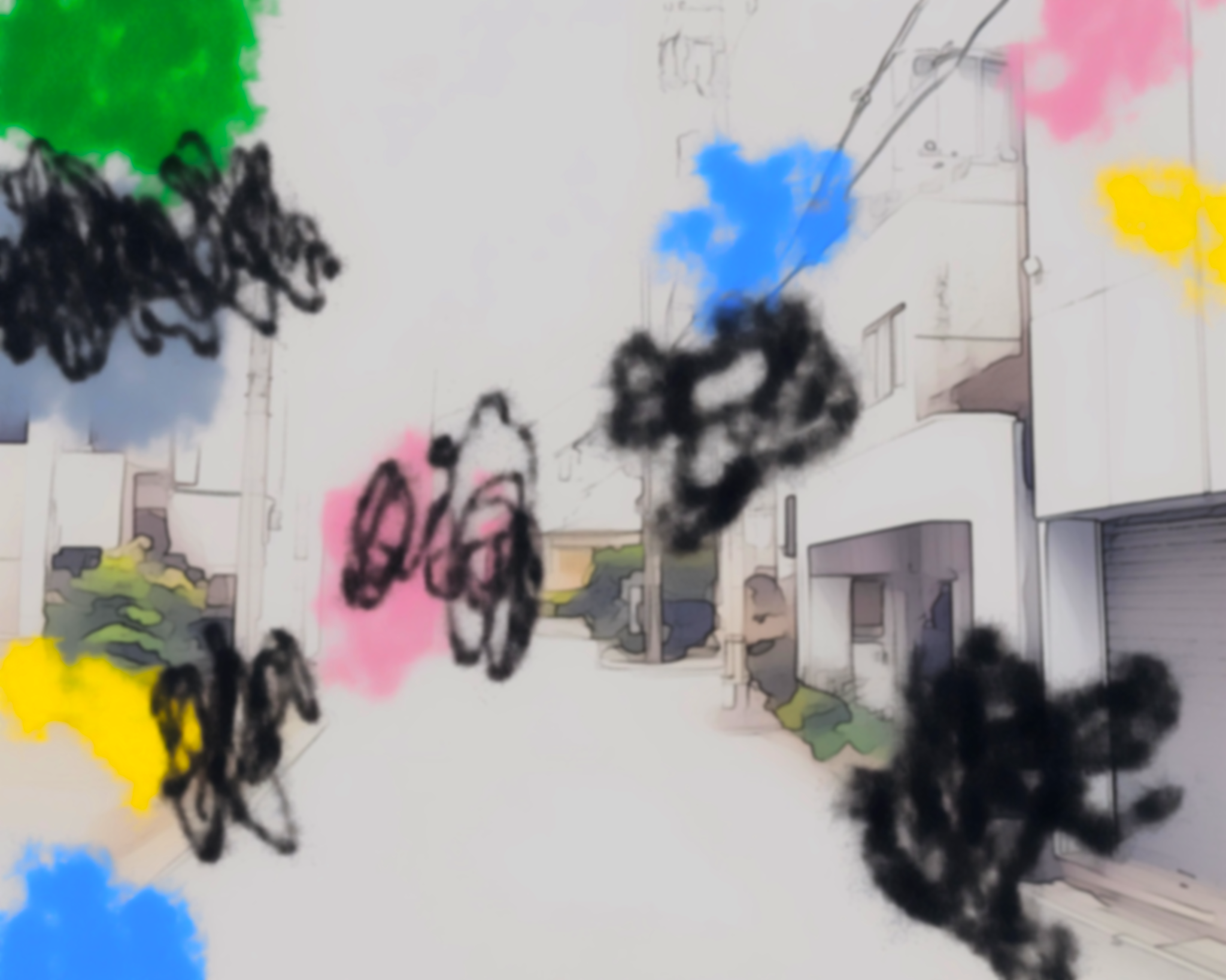 AI + my tokyo photos + my doodles 1