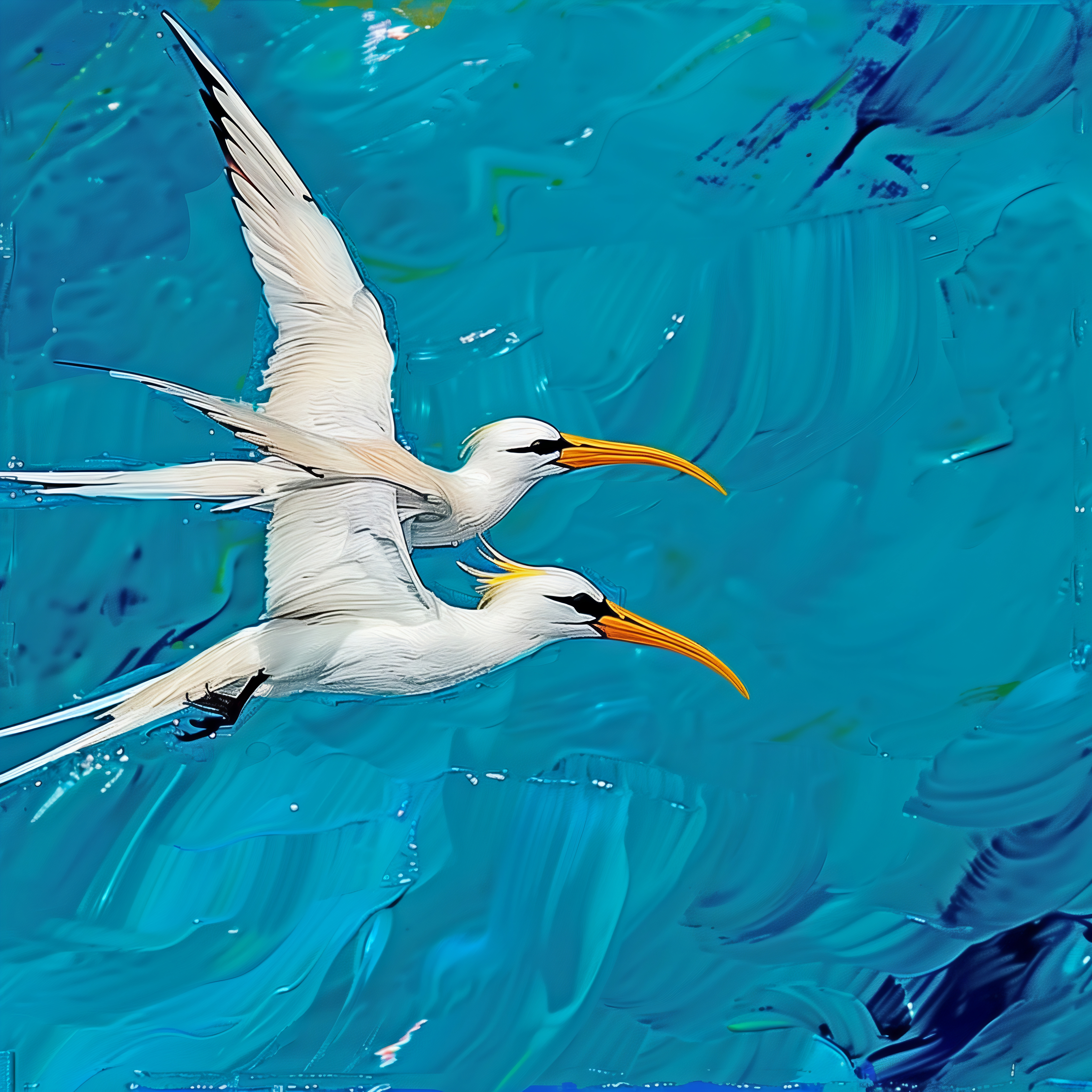 Entangled Tropicbirds