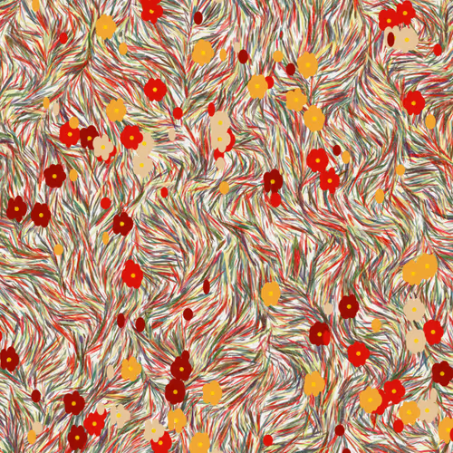 flowers on grass study: autumn