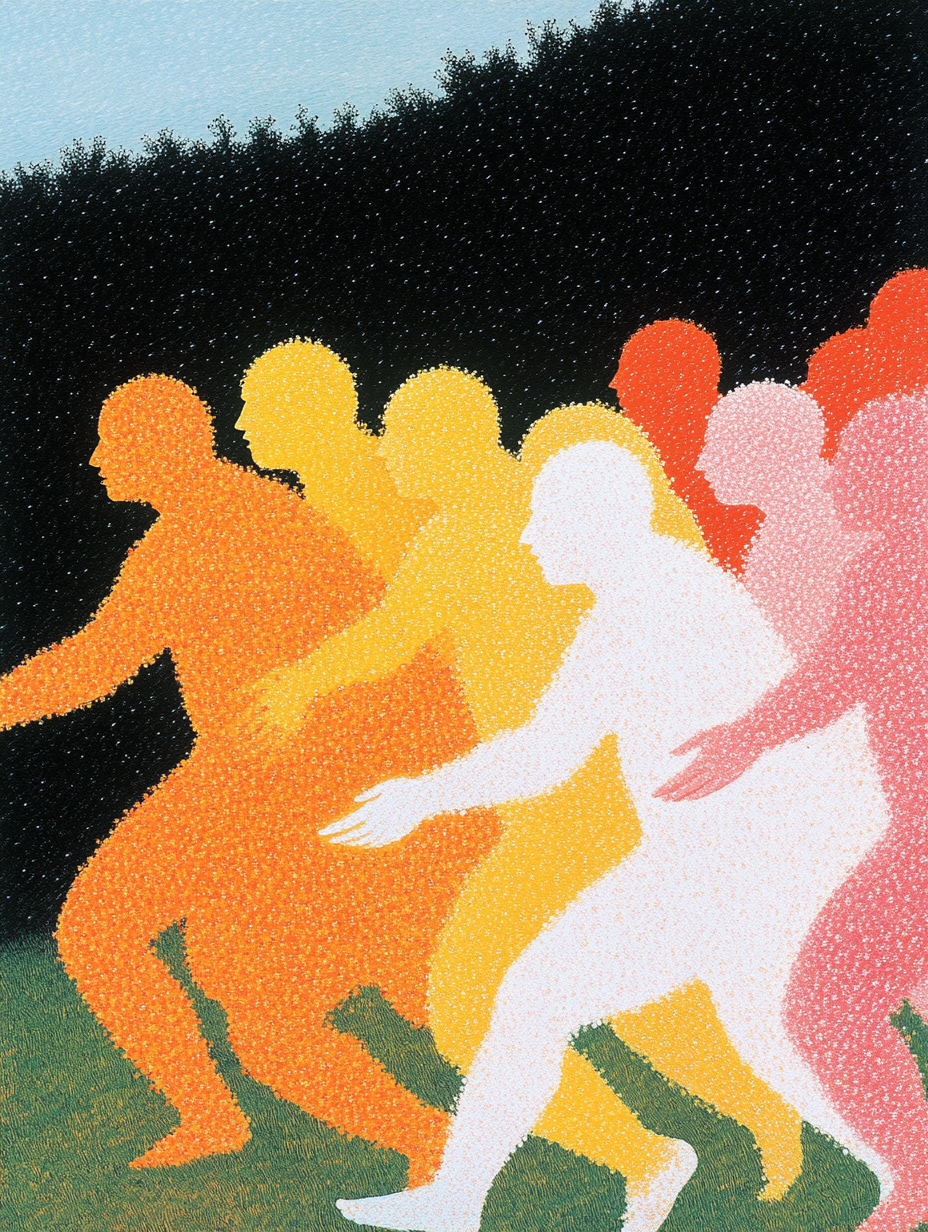 Colorful silhouettes