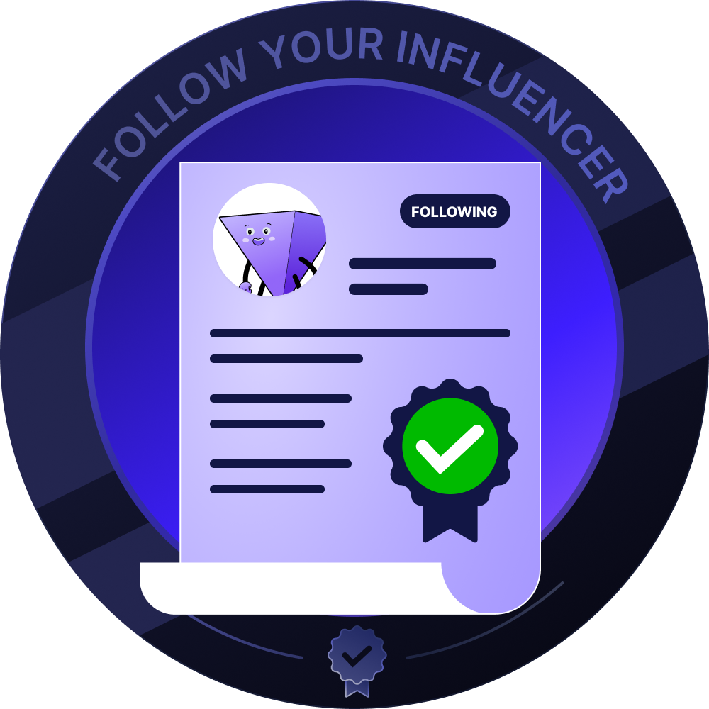Influencer Follow Badge #3255