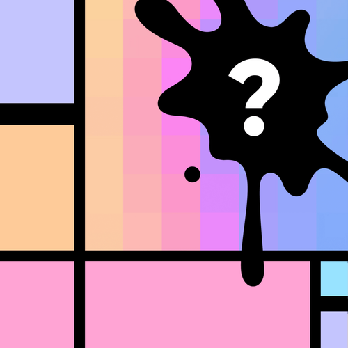 Piet Mondrian x Doodles: Coated Pink Pre reveal 
