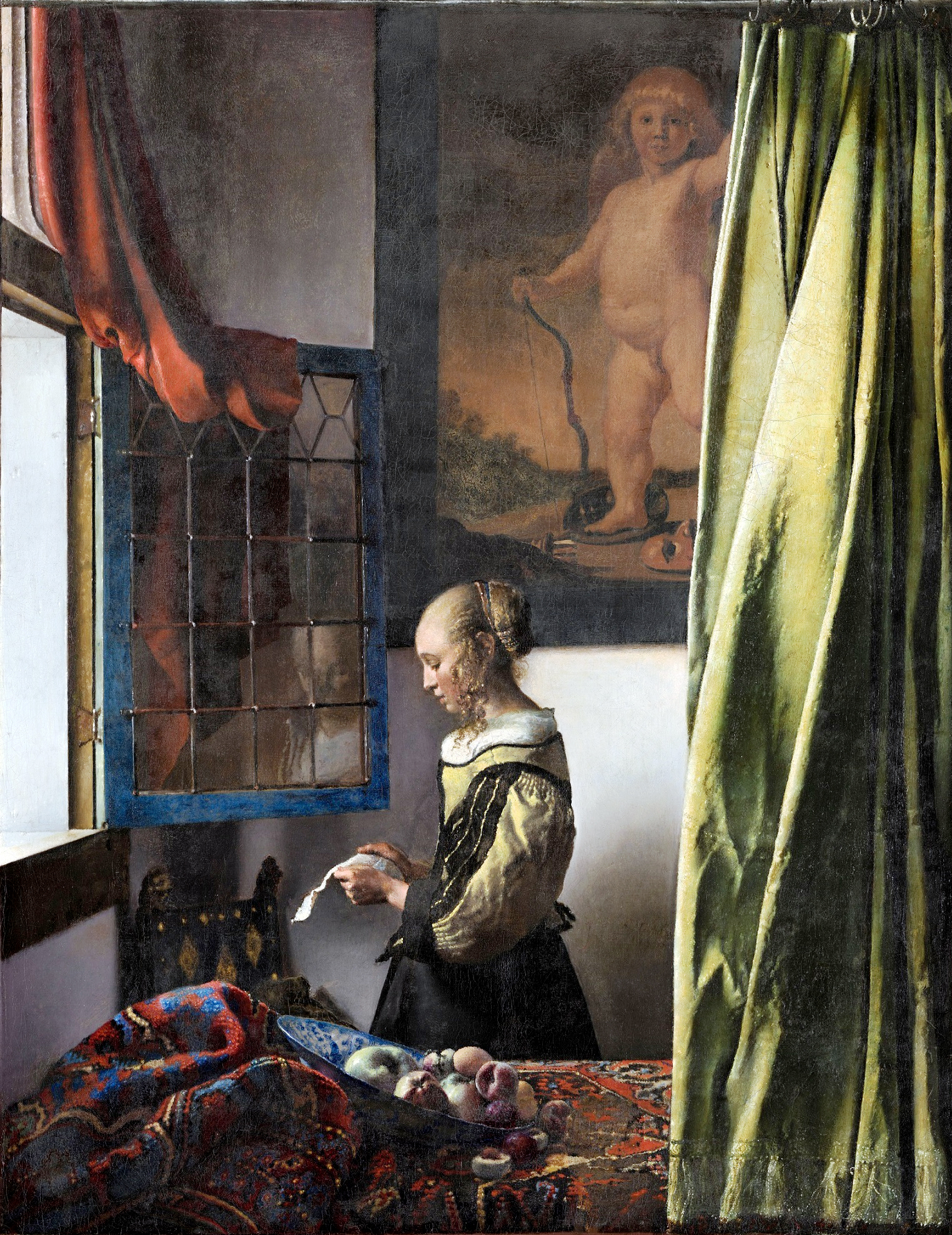 Girl Reading a Letter at an Open Window