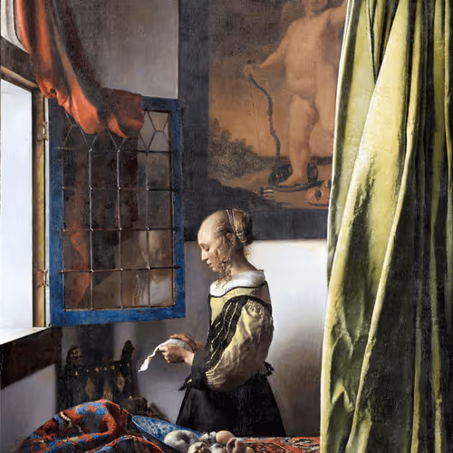 Girl Reading a Letter at an Open Window