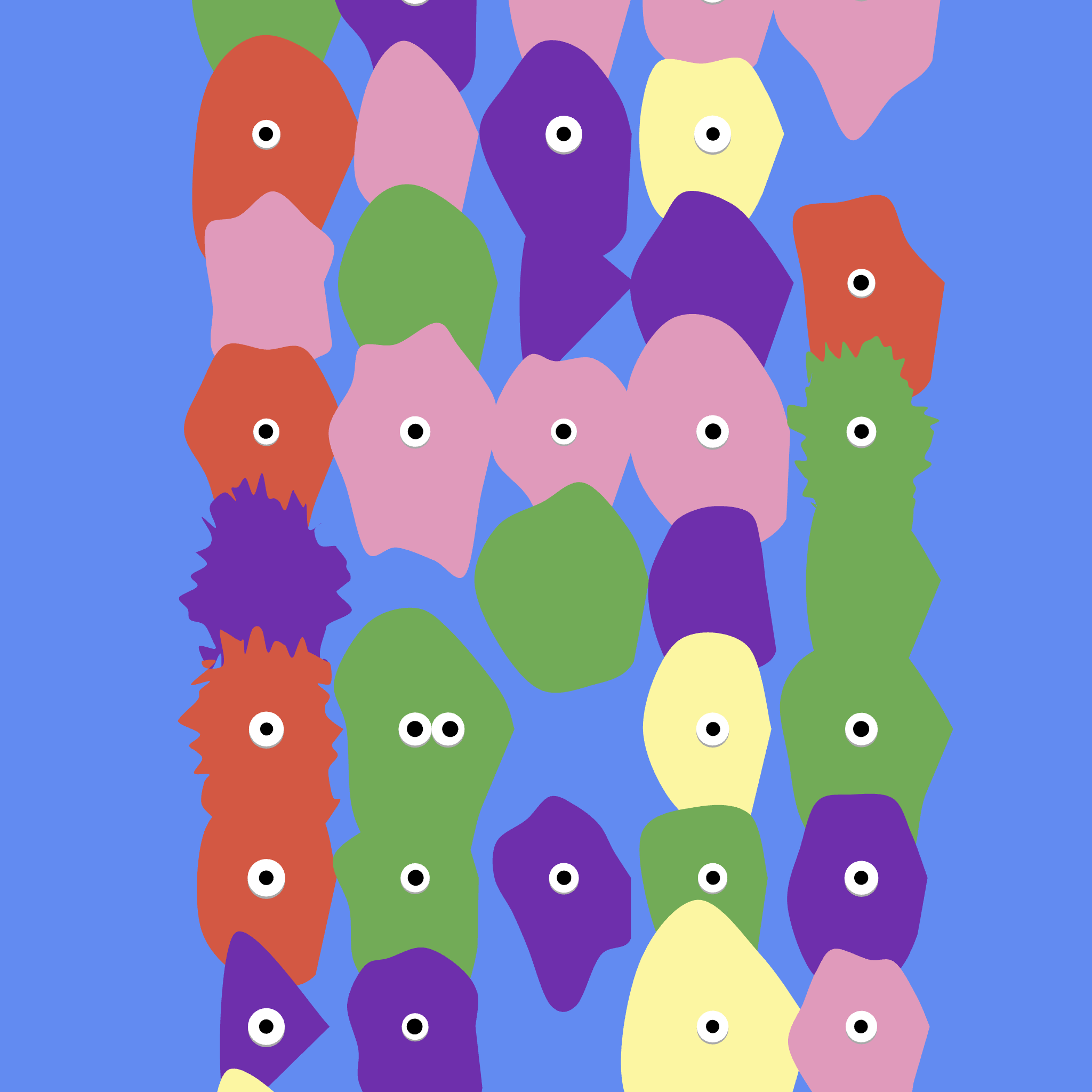 Kinetic Base Blob #31 (~110 Size 279 Kinetic Blobs with 105 Eyes Sporting the Punks Theme)