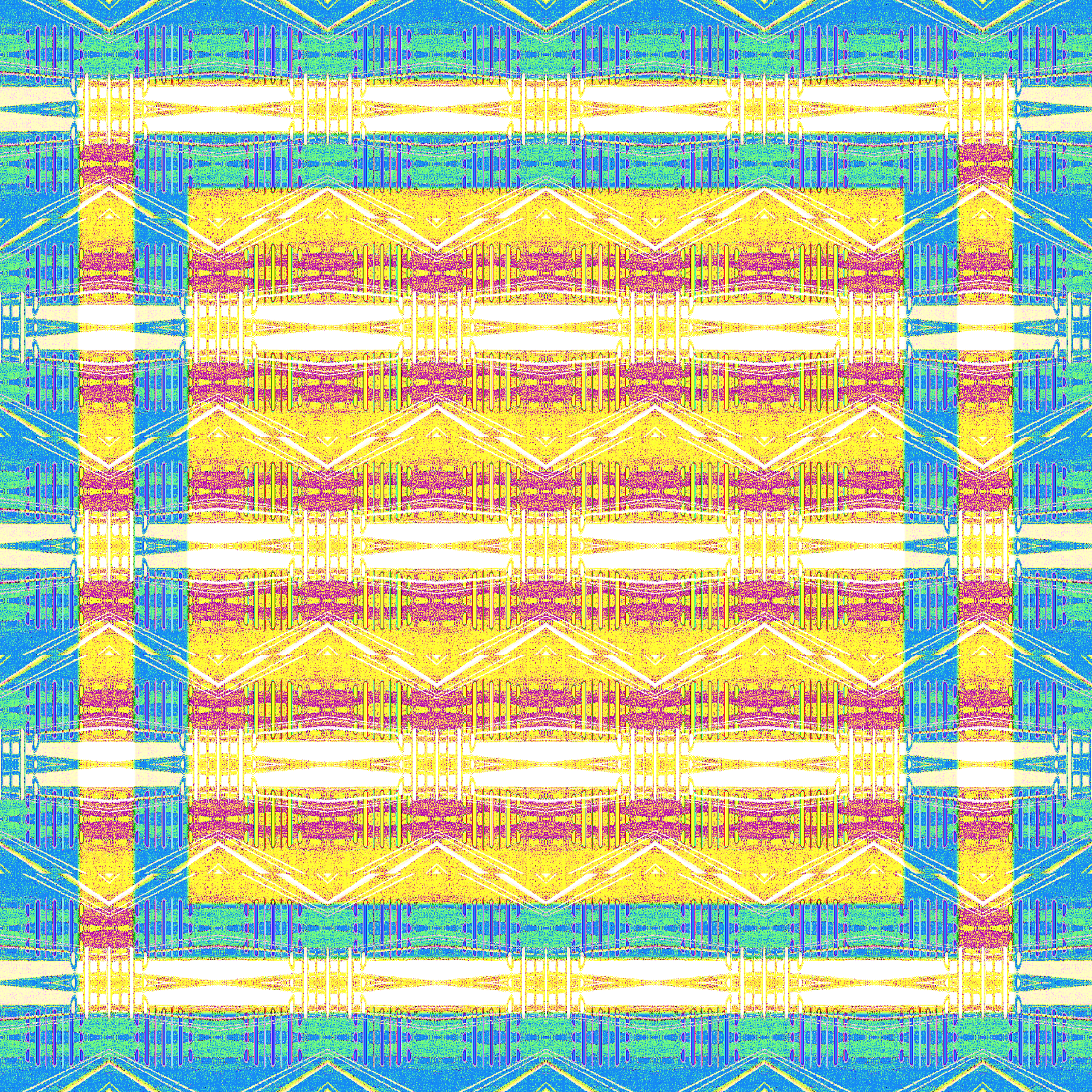 Framed Yellow in Blue