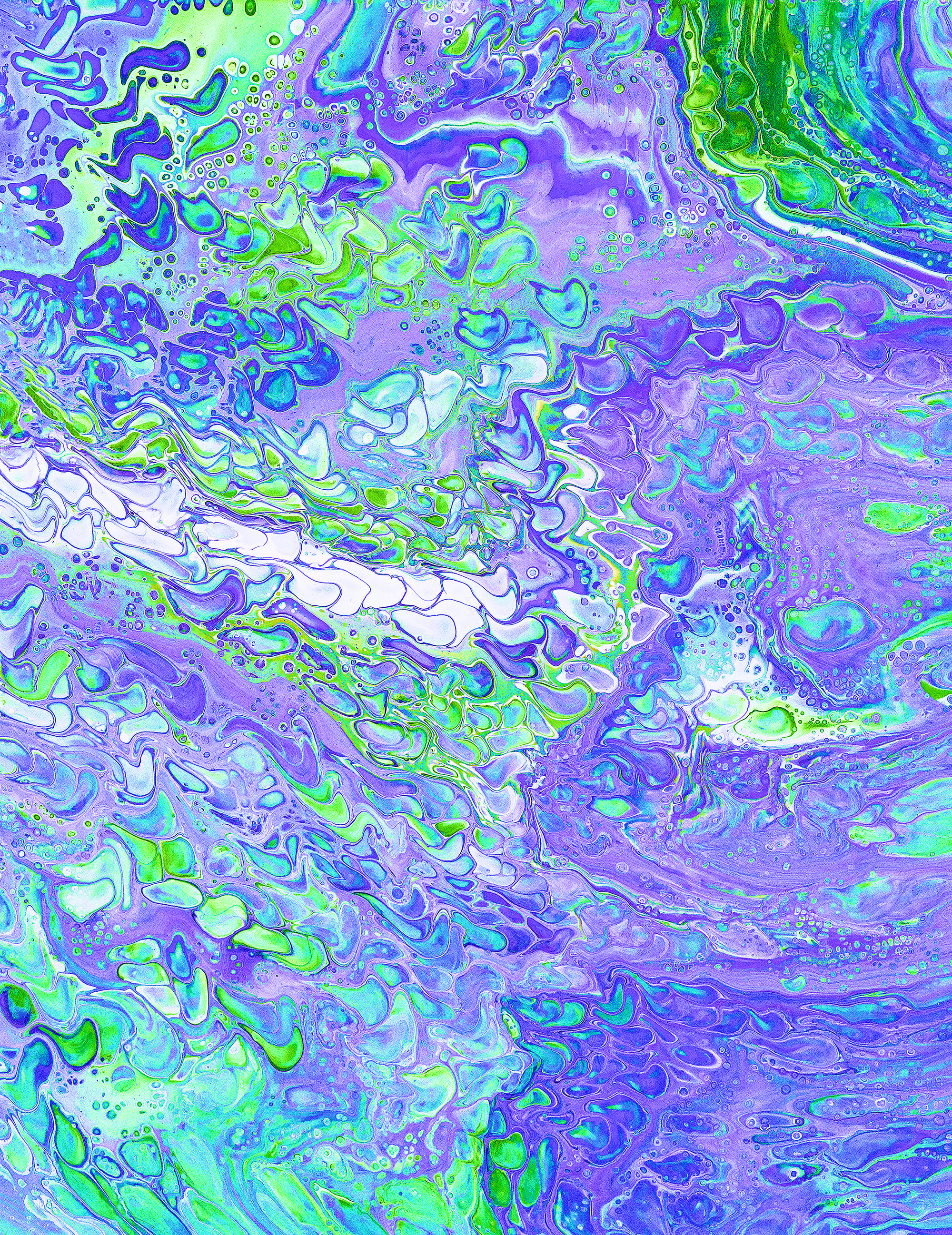 Neon purples & green