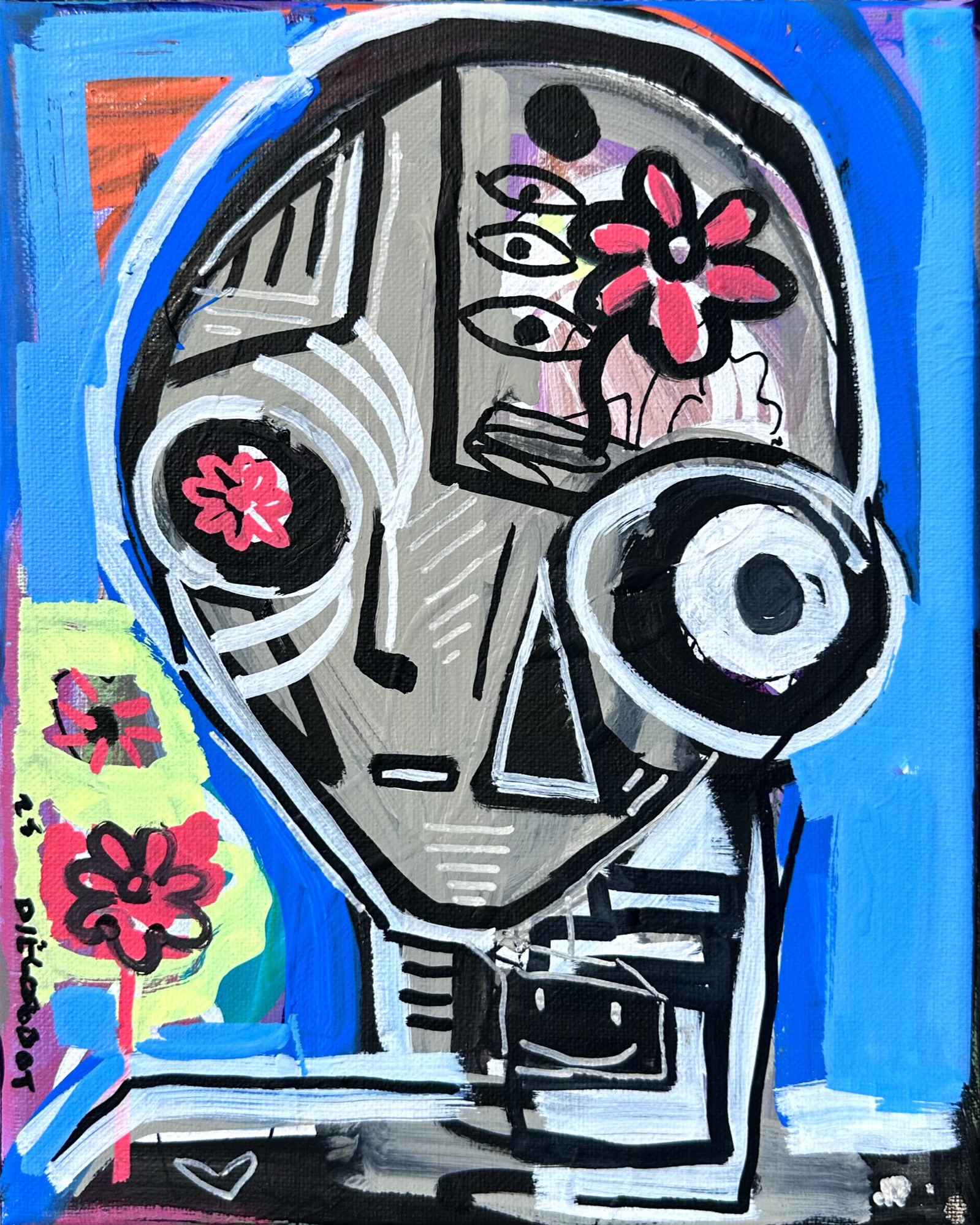 Ai robot smelling the flowers #39